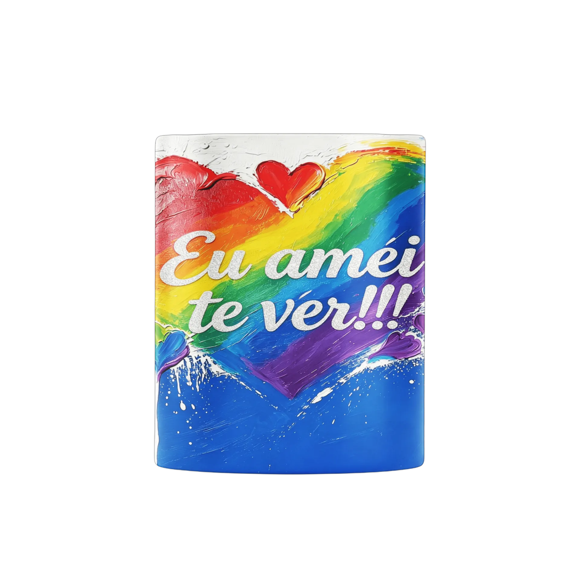 Caneca Porcelana Estampa Nuances Arco-íris 325ml - Imagem 1