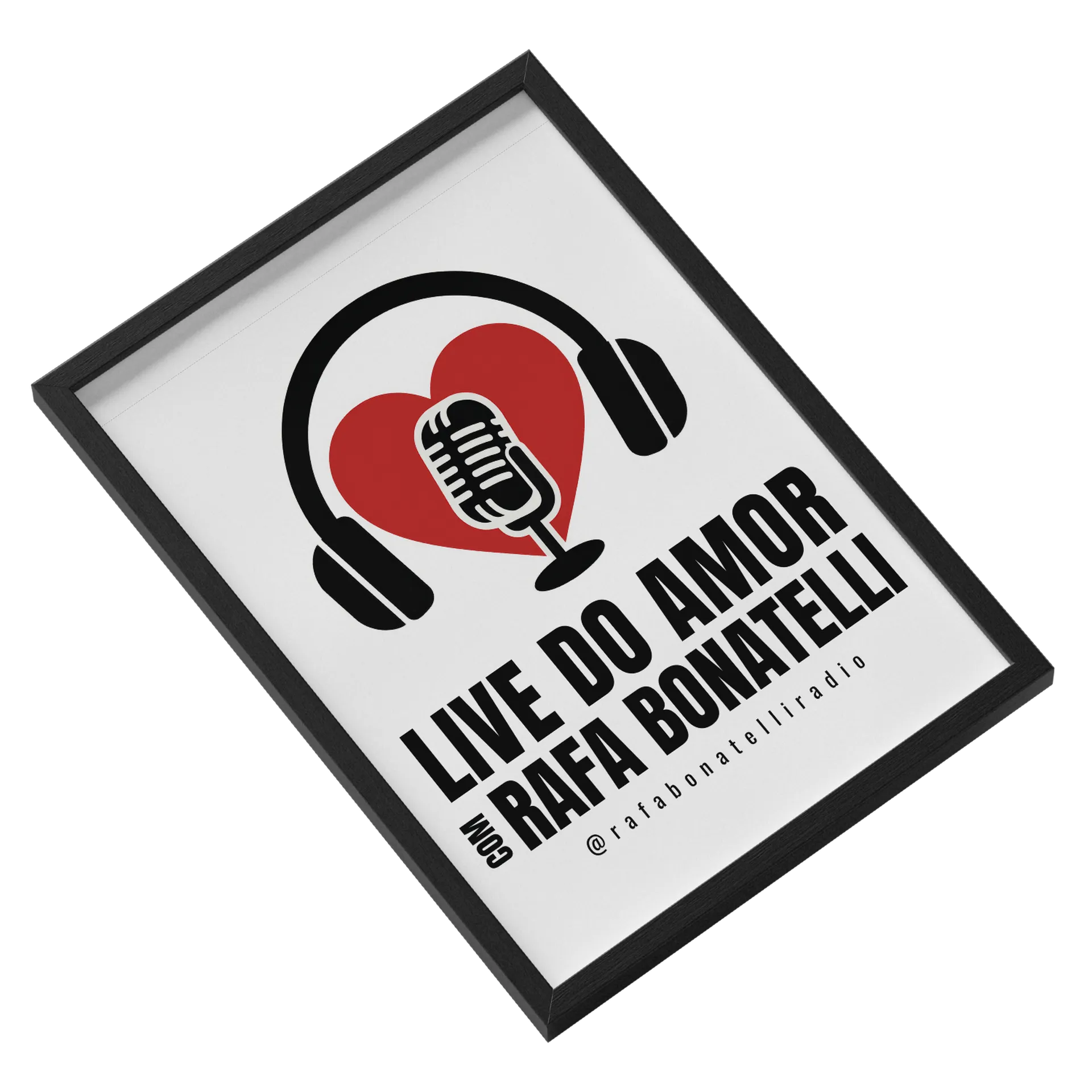Quadro Live do Amor A3 MDF e Vidro de Rafa Bonatelli