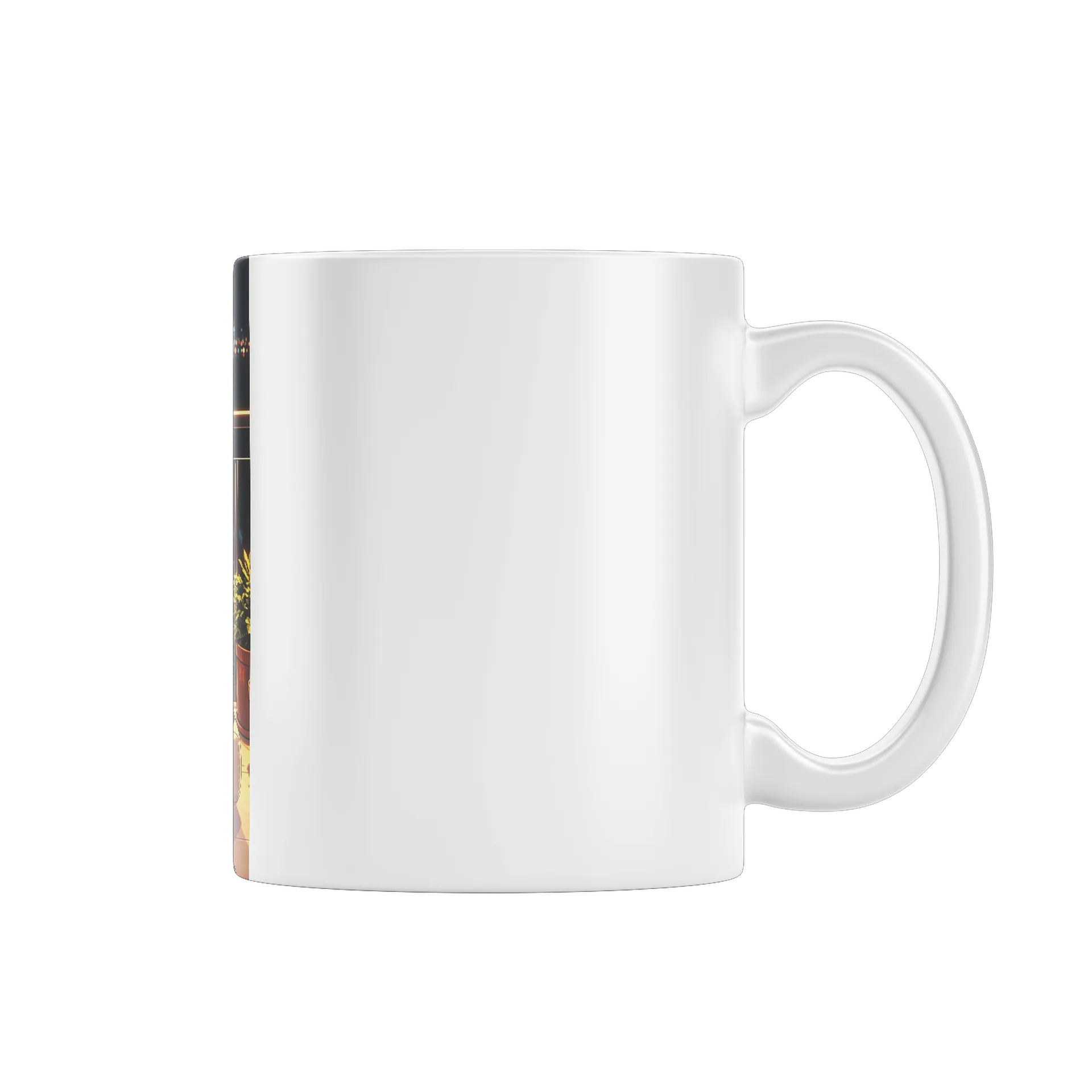 Caneca Porcelana Casal Romântico Jantar Noturno 325ml - Imagem 1