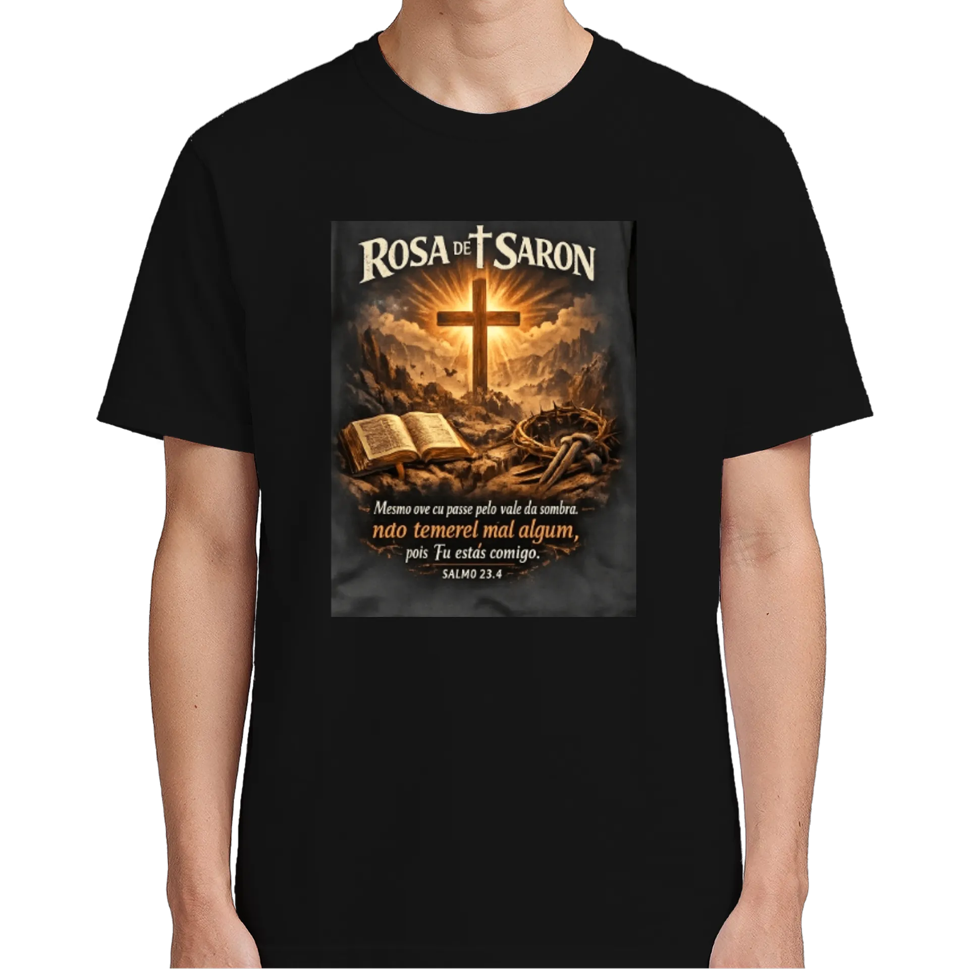 Camiseta Rosa de Saron 100% Algodão - Imagem 5