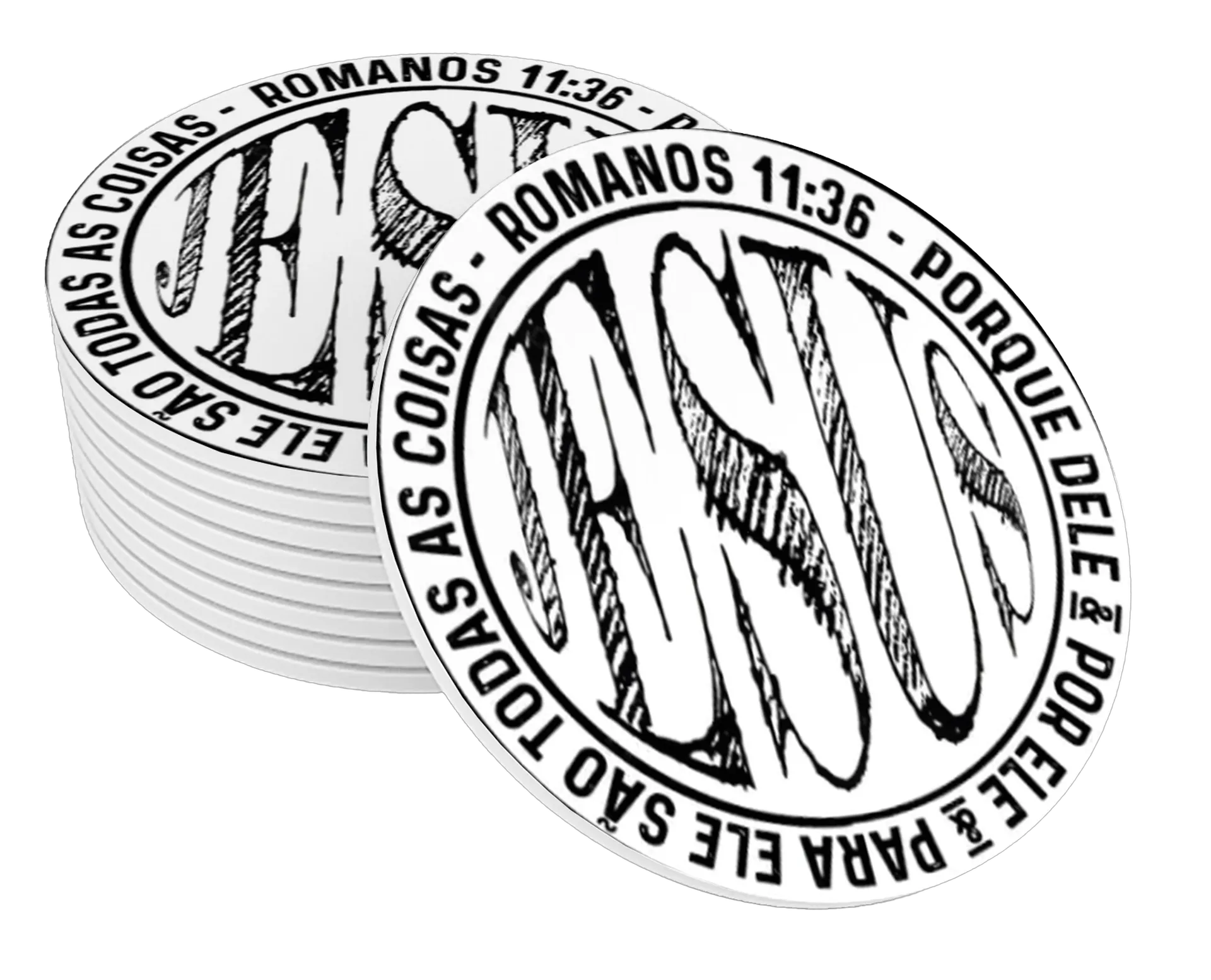 Porta-copo Logotipo Monocromático Preto MDF - Imagem 1