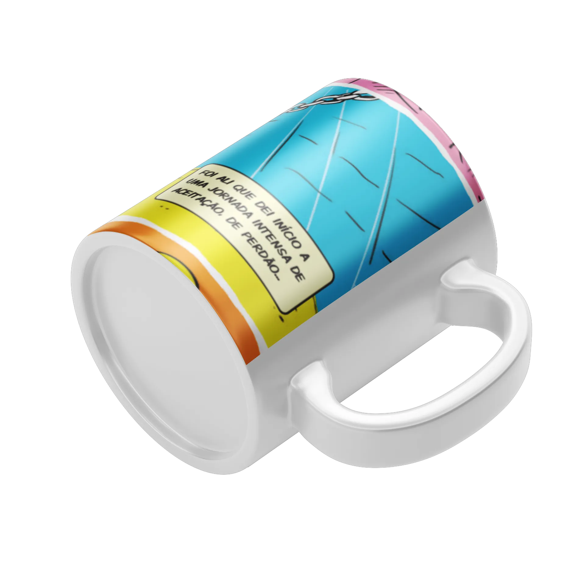 Caneca Porcelana Âncora Mar Azul 325ml - Série HQ  - Imagem 4