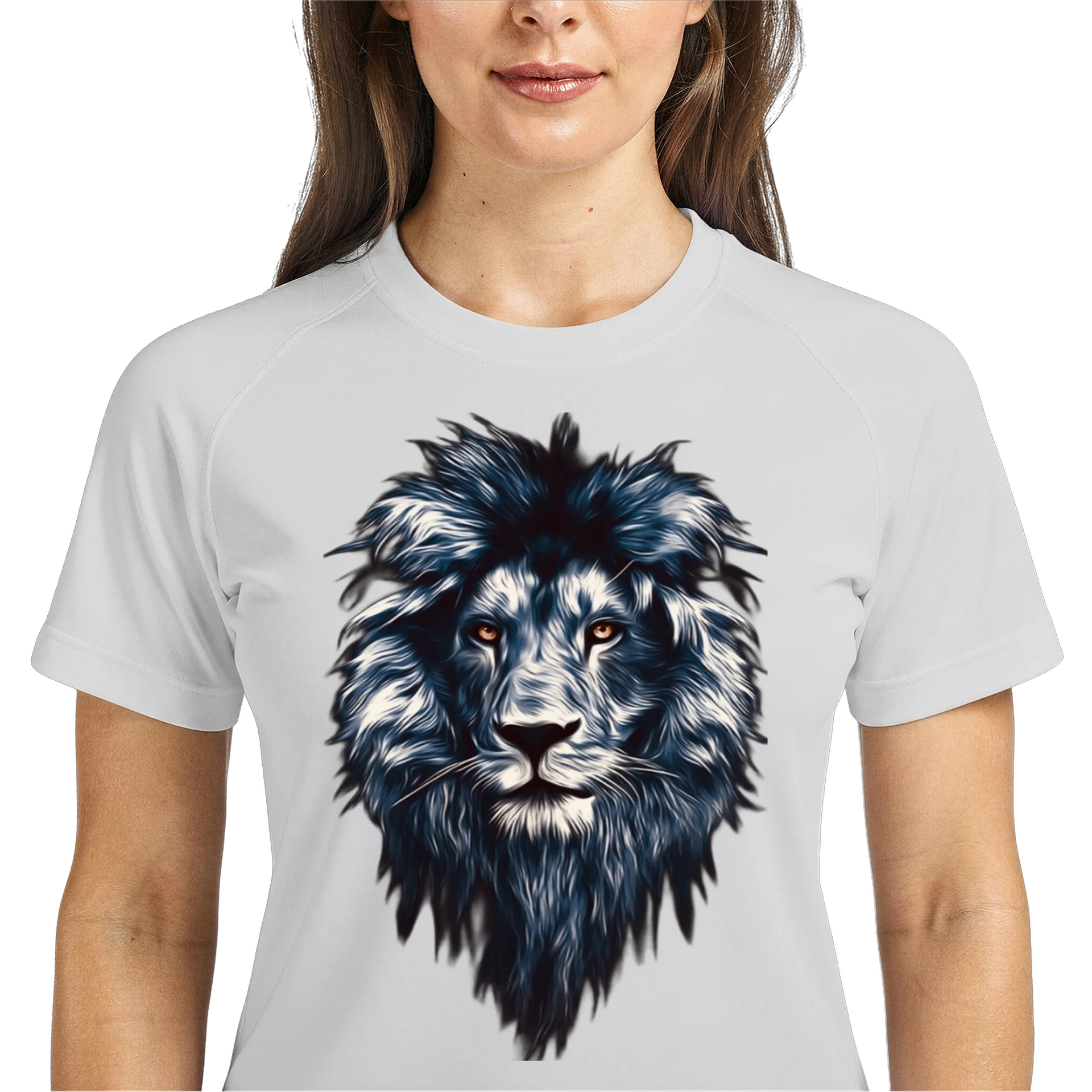 Camiseta Dry Fit Leão Azul 100% Polyester - Imagem 3