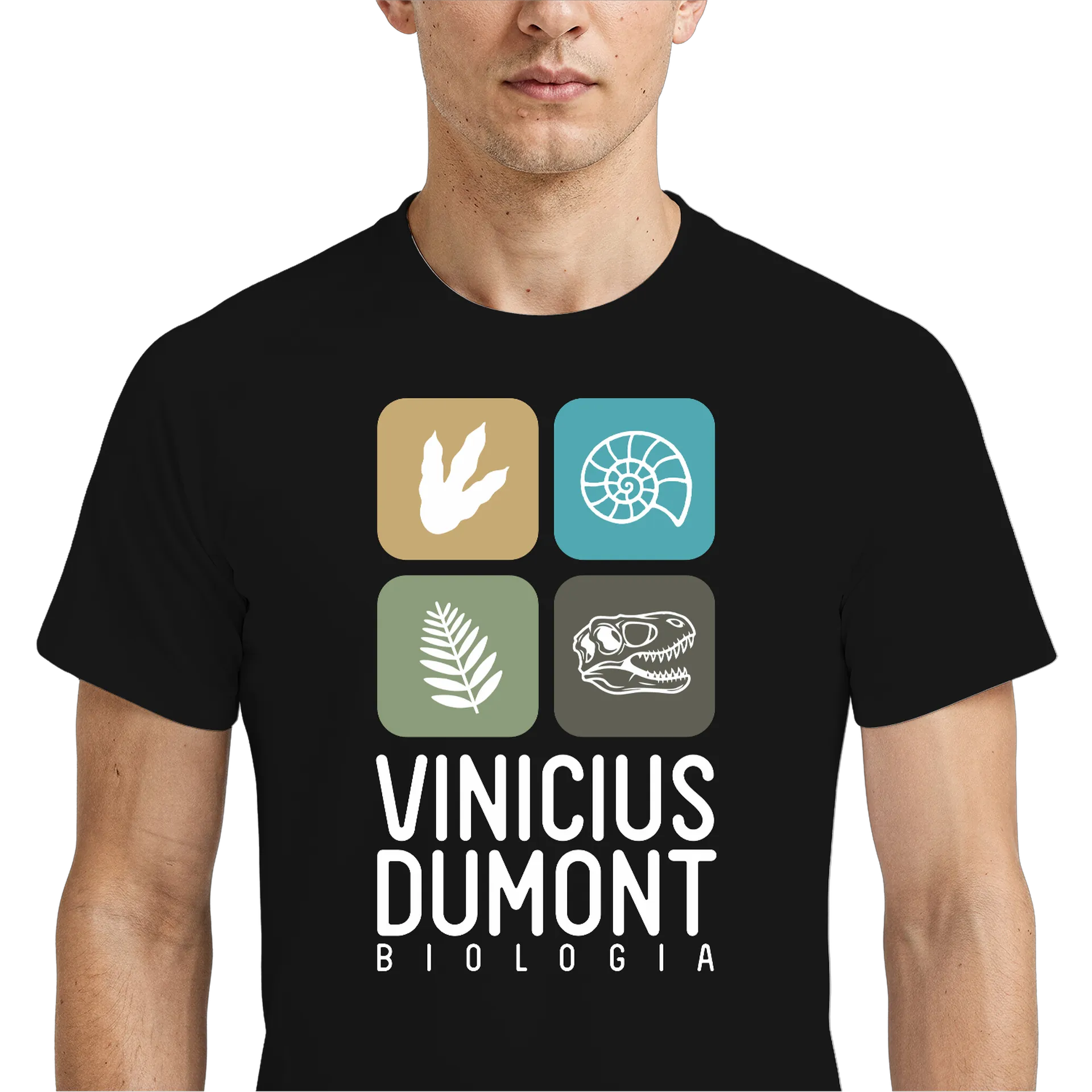 Camiseta Dry Fit Biologia Dinossauro e Fossil 100% Polyester - Imagem 4
