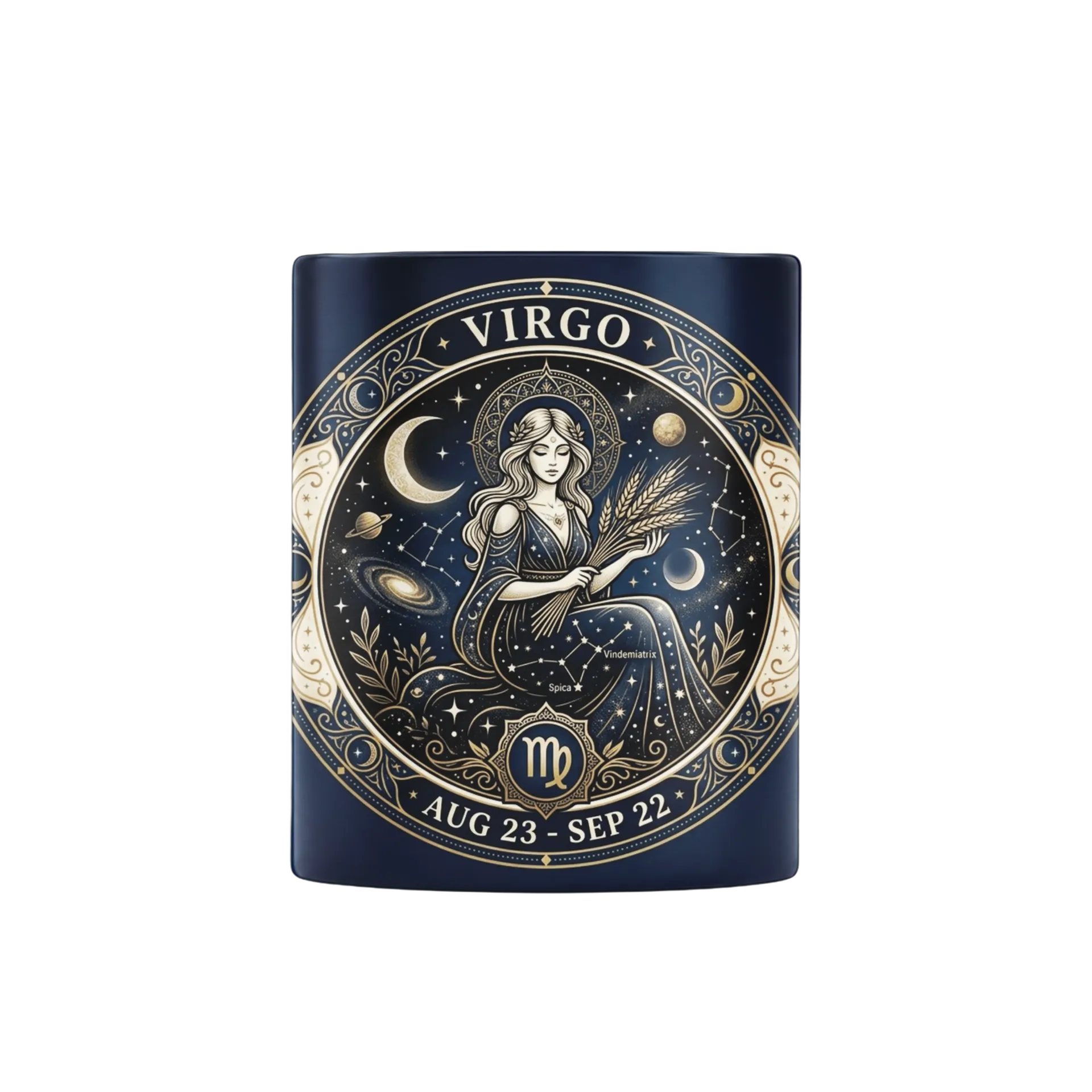 Caneca Signo de Virgem Astrológico Azul-Marinho 325ml - Imagem 1