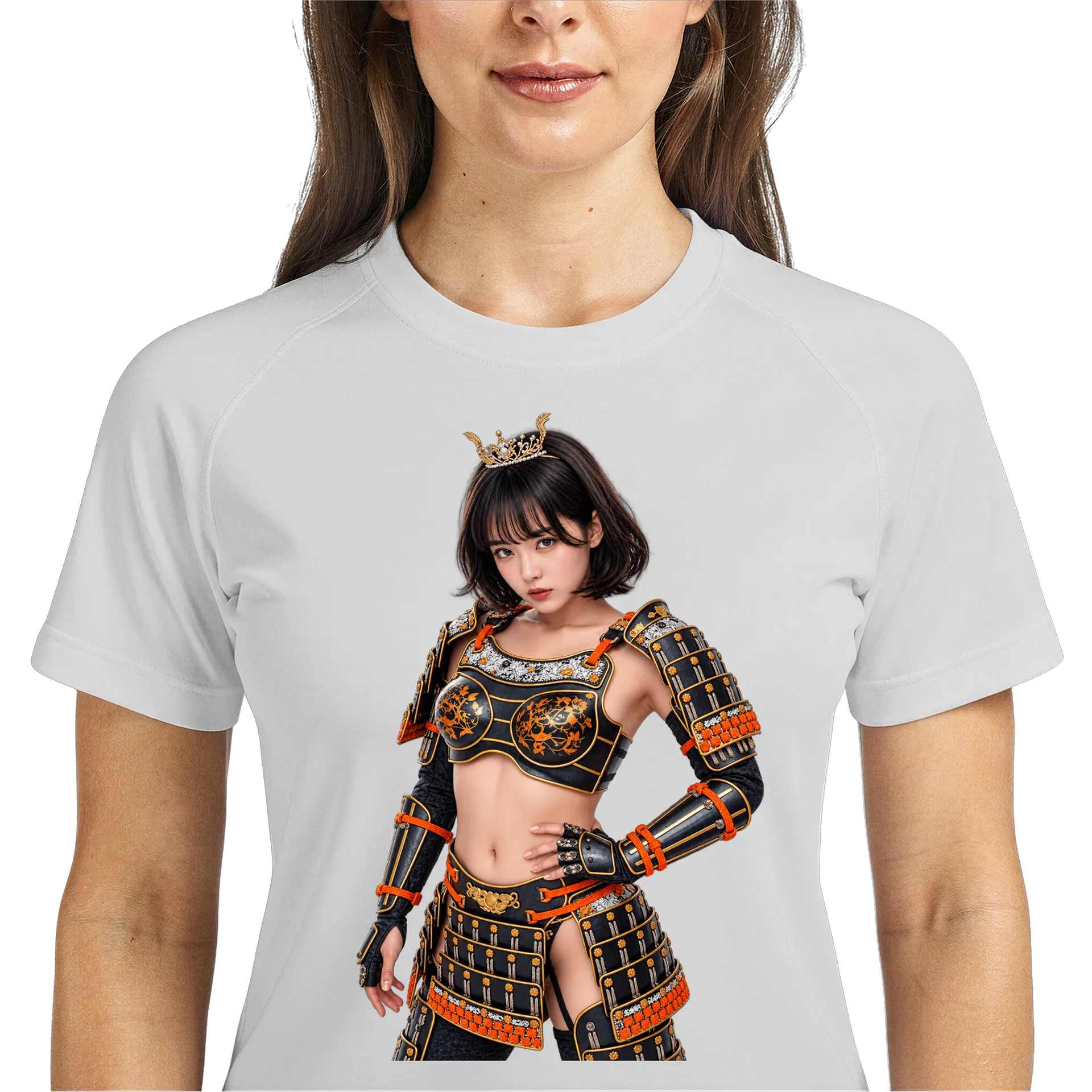 Camiseta Dry Fit Guerreira de Armadura Samurai Realista - Imagem 3