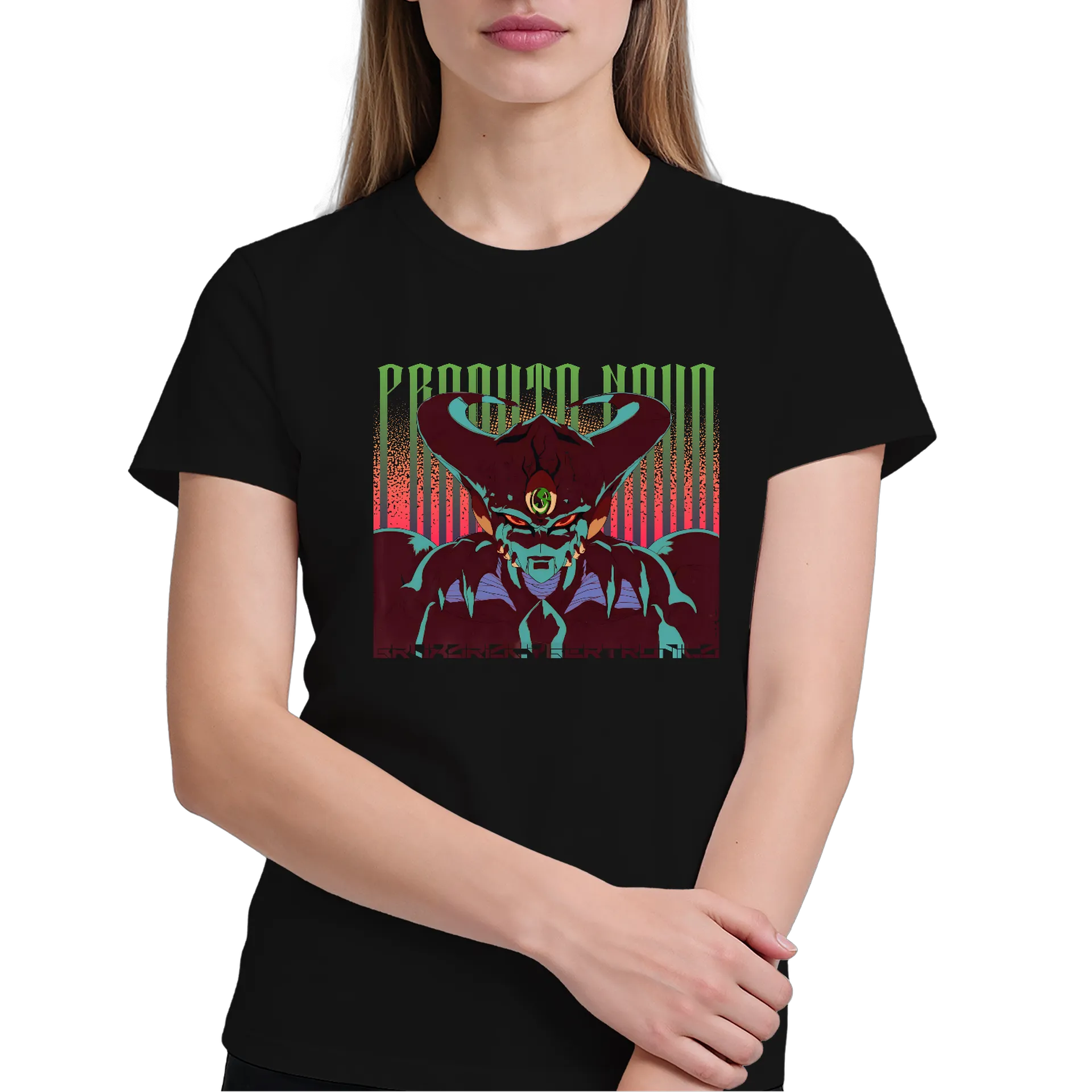 Camiseta PRODUTO NOVO preta (Estampa na Frente) de BRVXO — imagem 3 de 6