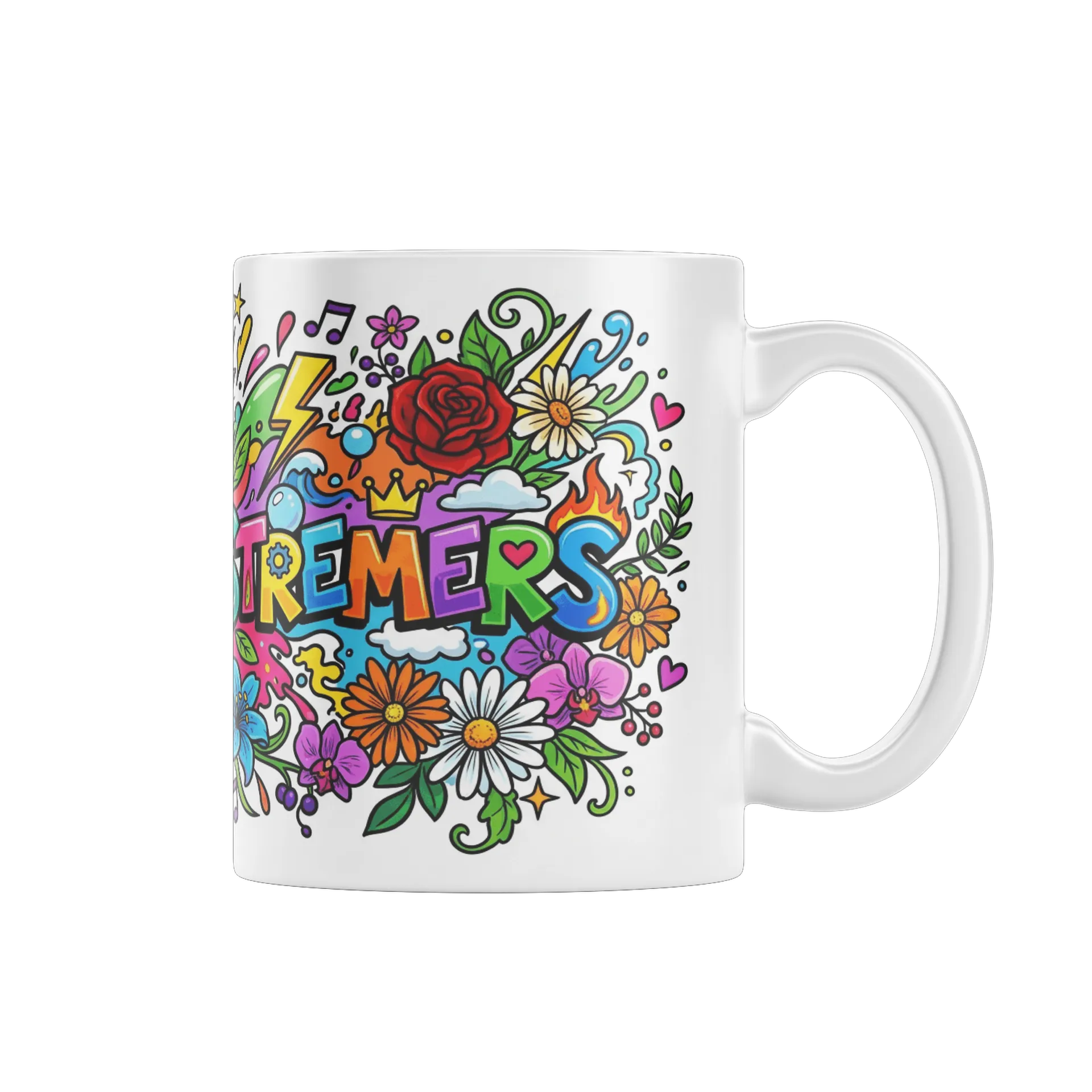 Caneca Estampa Tipográfica Naychron Streamers Floral 325ml - Imagem 2