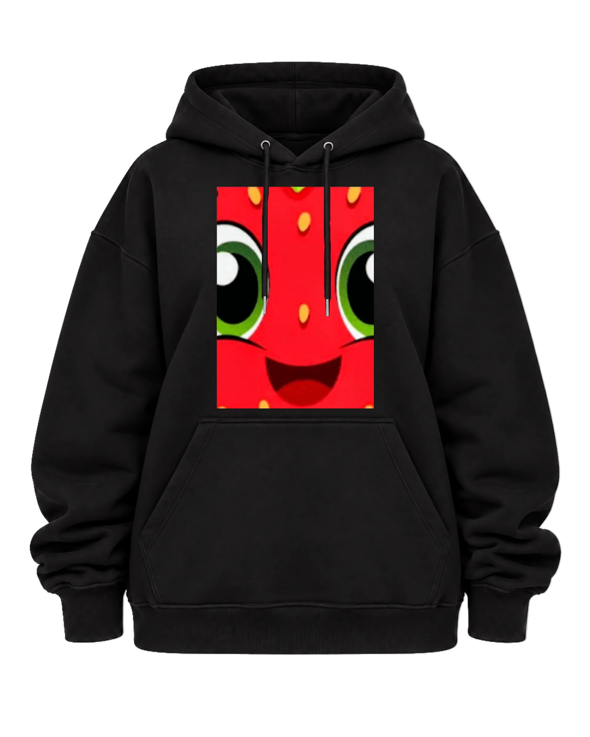 Blusa Moletom Canguru Joaninha Cartoon Vermelha e Verde - Imagem 1