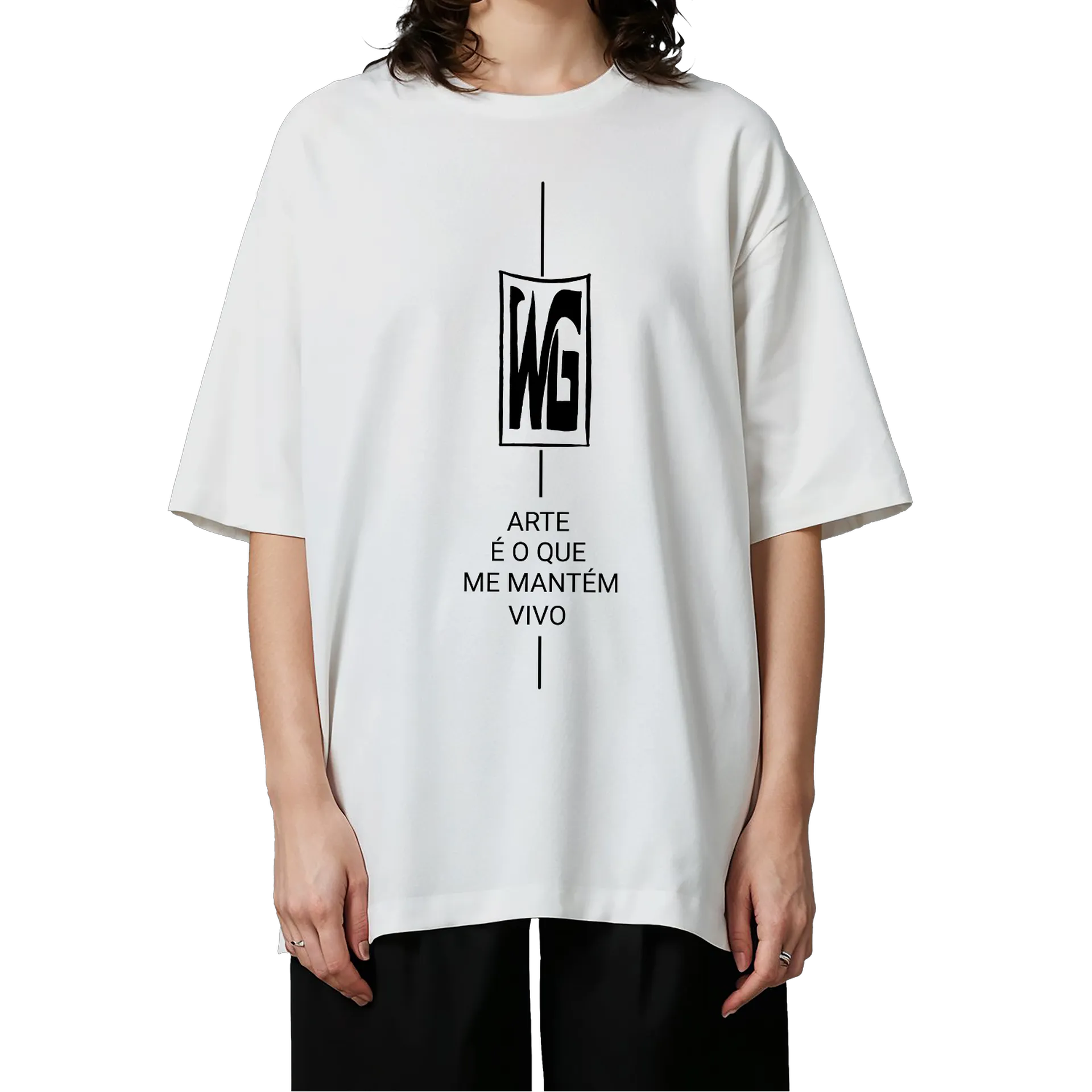 Camiseta Oversized Máscara de Médico da Peste Monocromática - Imagem 3