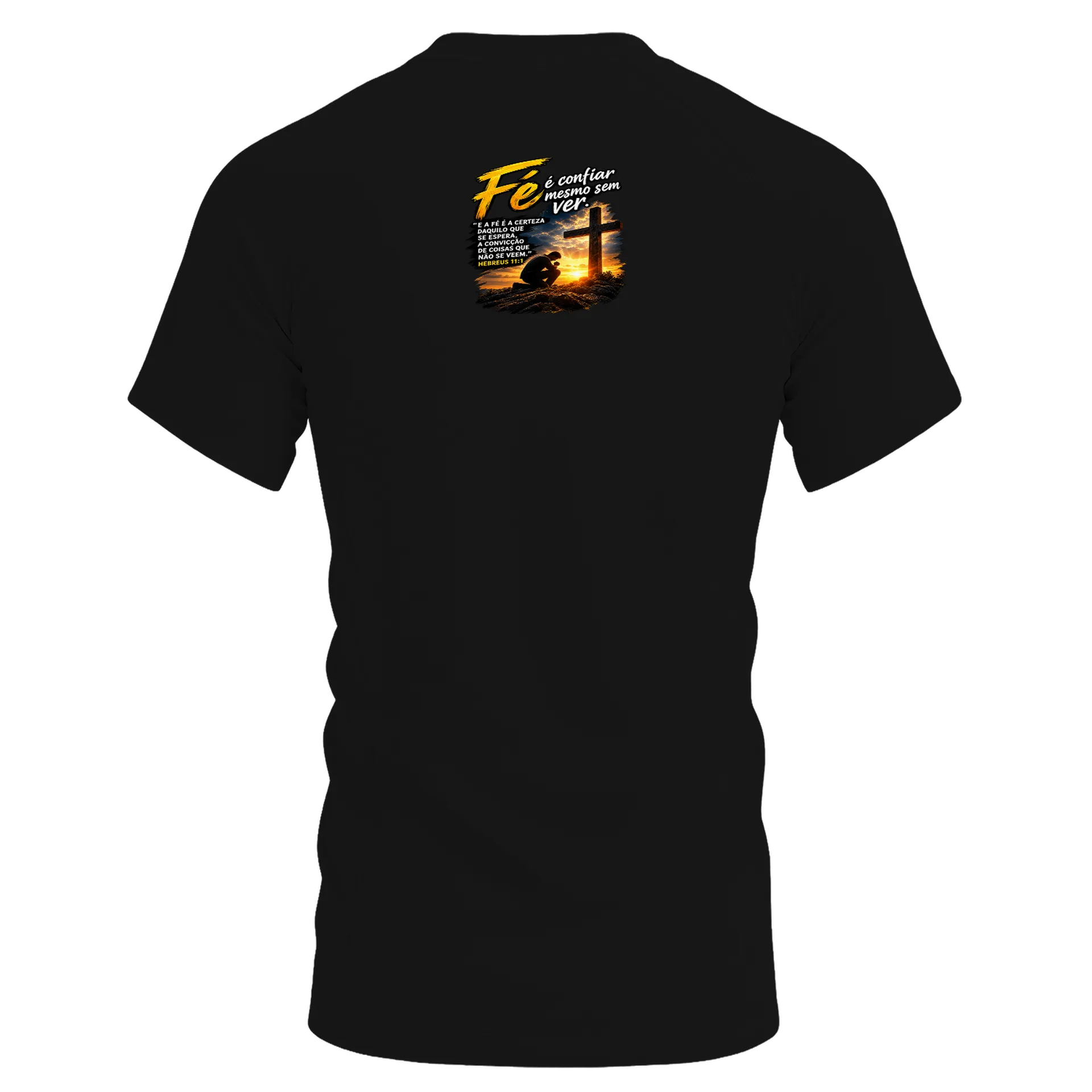 Camiseta Dry Fit Estampa Fé Cruz e Oração 100% Poliéster de Clube do Rafael Ungido  — imagem 2 de 6