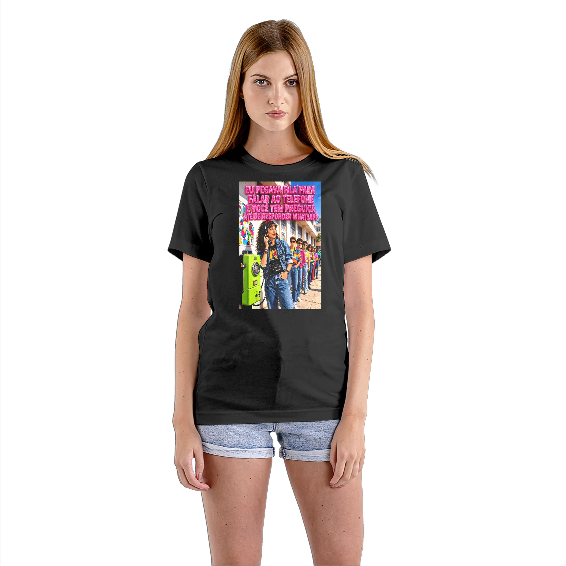 Camiseta Babylook Estampa Fábrica Neon 100% Algodão - Imagem 3