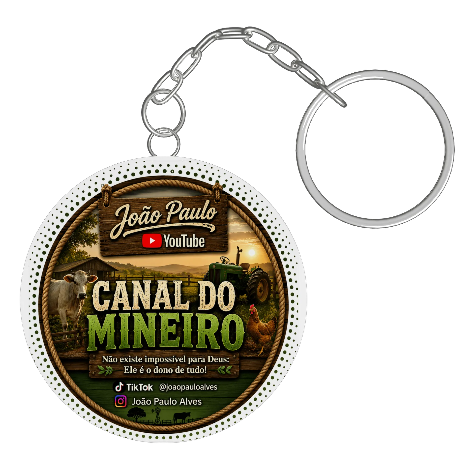 Chaveiro personalizado canal do mineiro  de telefonemoveljp — imagem 2 de 3