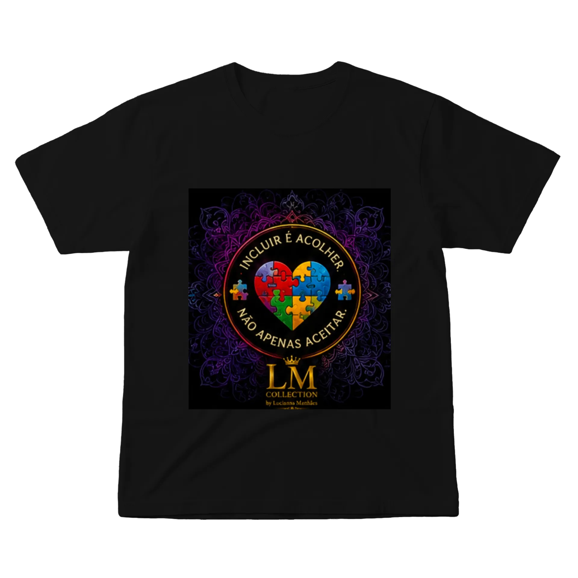 Camiseta Inclusão Quebra-Cabeça 100% Algodão - Imagem 1