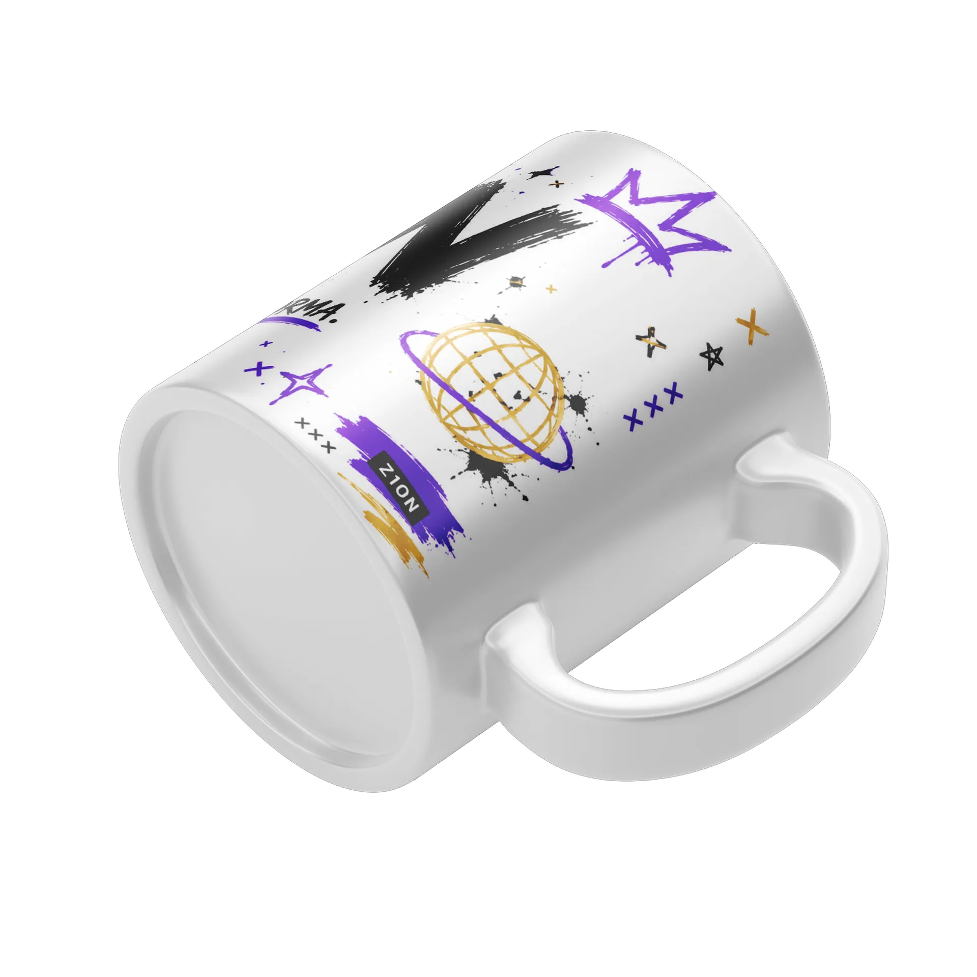 Caneca Porcelana Estampa Z1ON 325ml - Imagem 4