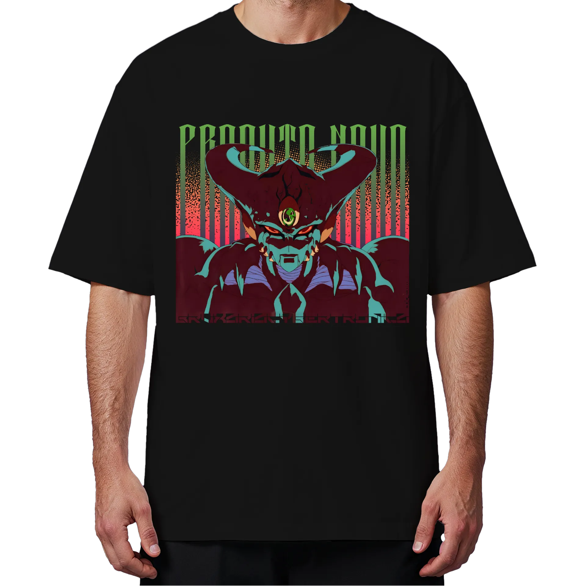 Camiseta Oversized PRODUTO NOVO Preta (Estampa na Frente) - Imagem 4