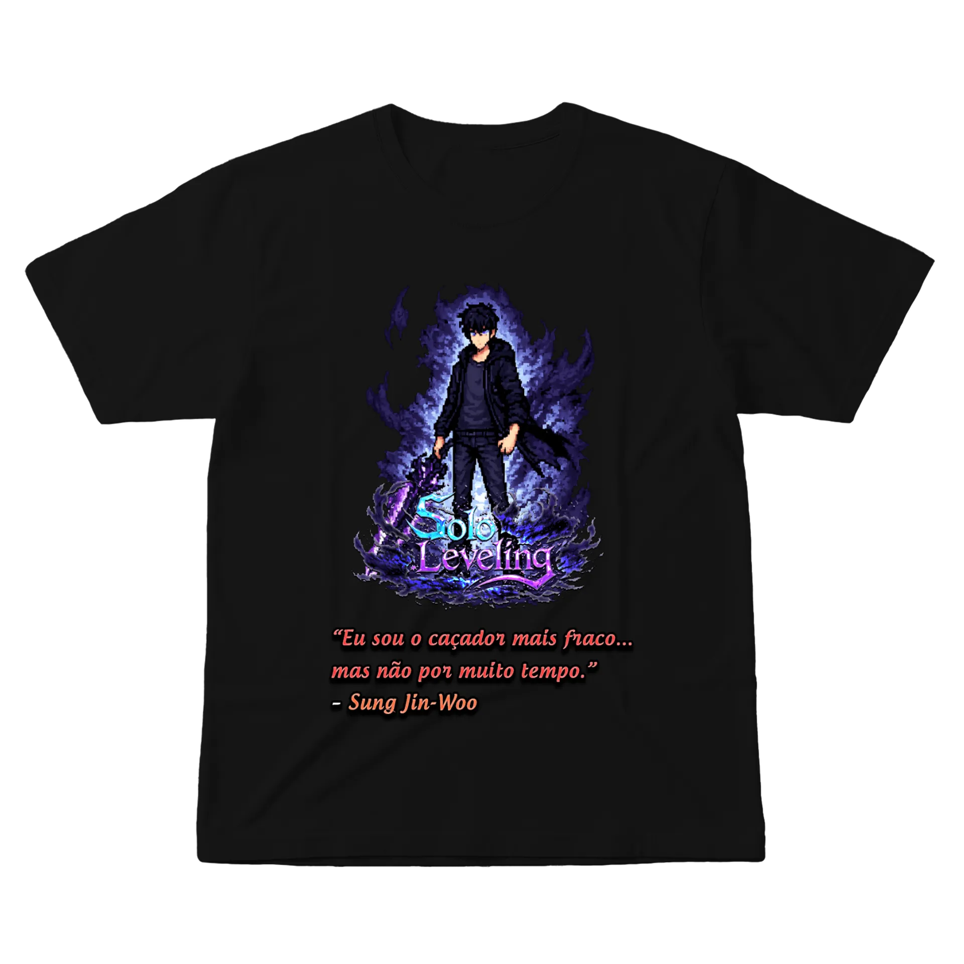 Camiseta (unissex) Solo Leveling - Sung Jin Woo - Imagem 1