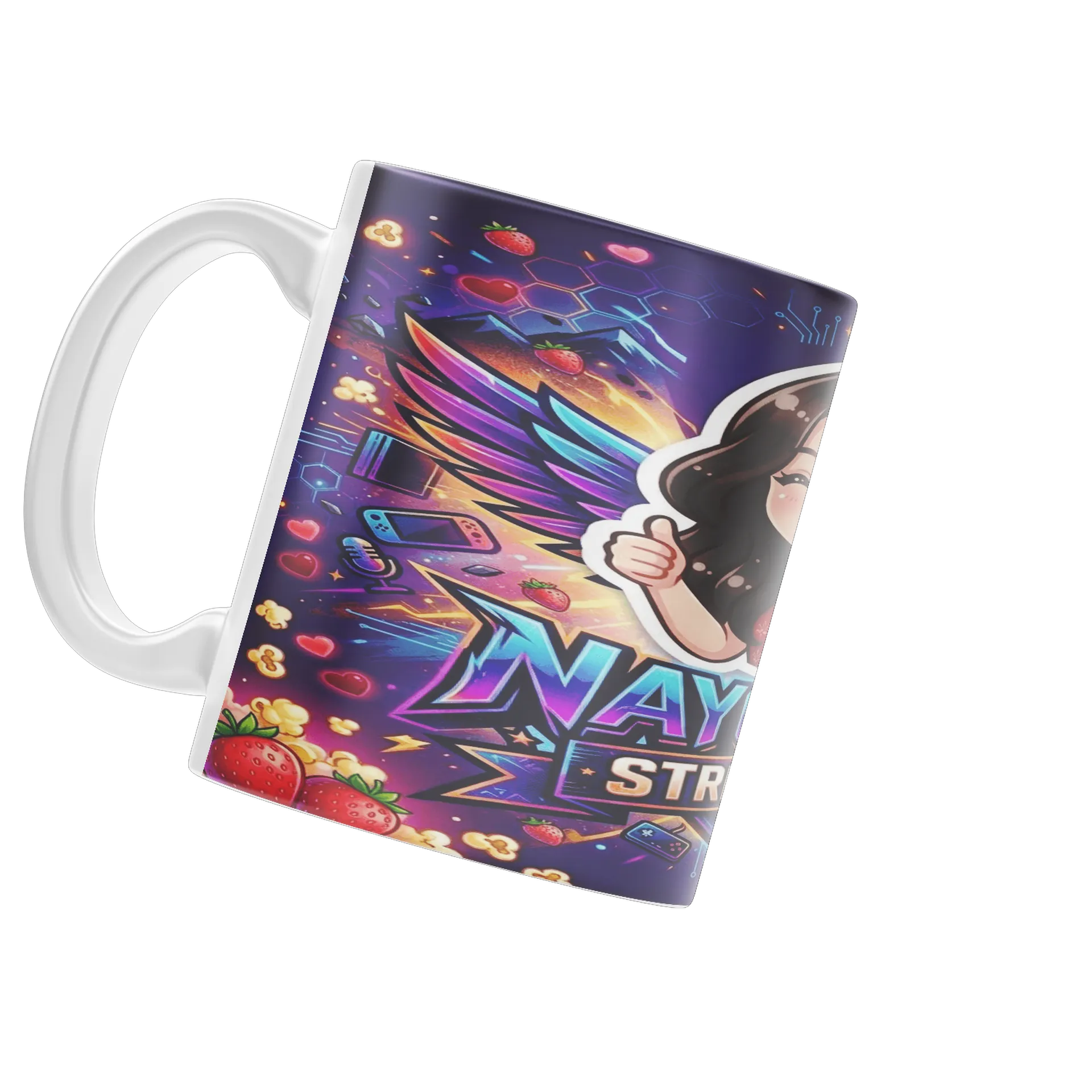 Caneca Porcelana Naychron Streamers Estilo Cartoon 325ml - Imagem 3