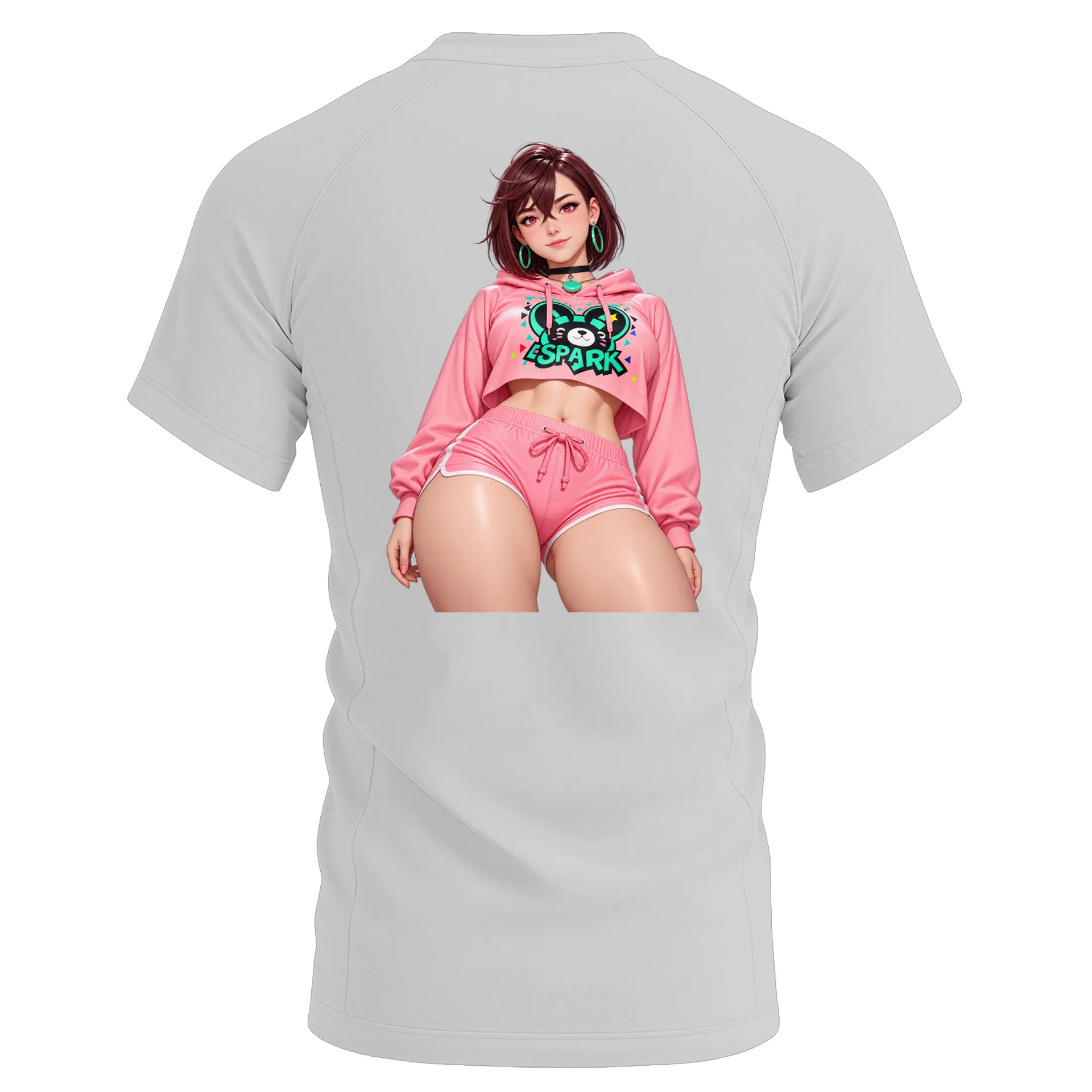 Camiseta Dry Fit Urso e Logotipo ESPARK Anime 100% Poliéster - Imagem 2