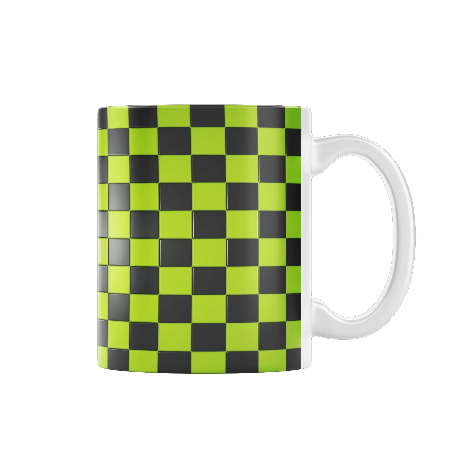 Caneca Xadrez Verde Preto - Imagem 1