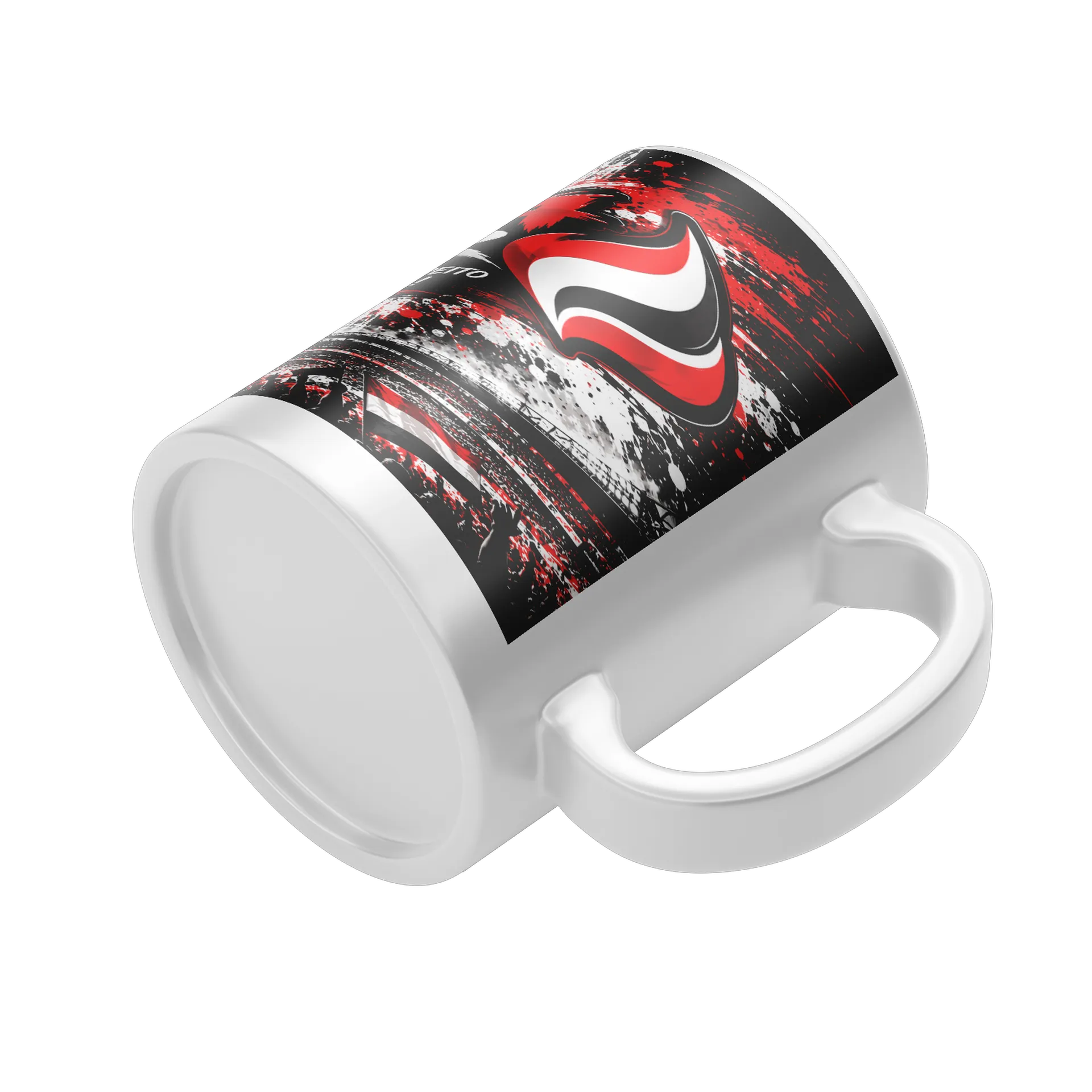 Caneca Estampa Chama Tricolor Tipográfica Vermelha e de CHAMA TRICOLOR — imagem 4 de 4