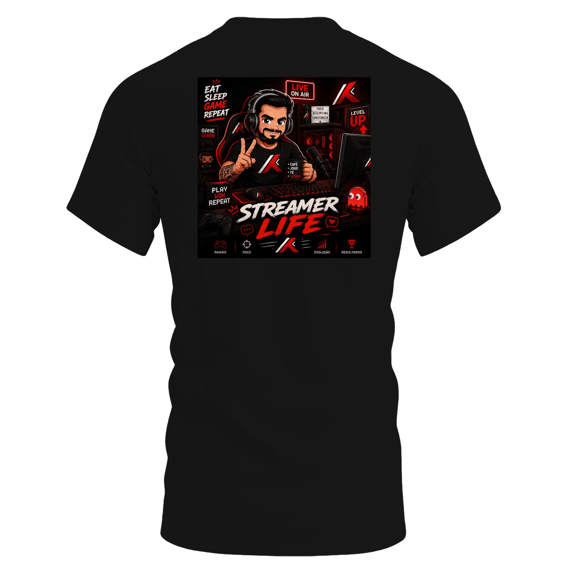 Camiseta Dry Fit Streamer Life Estampa Personalizada 100% - Imagem 2