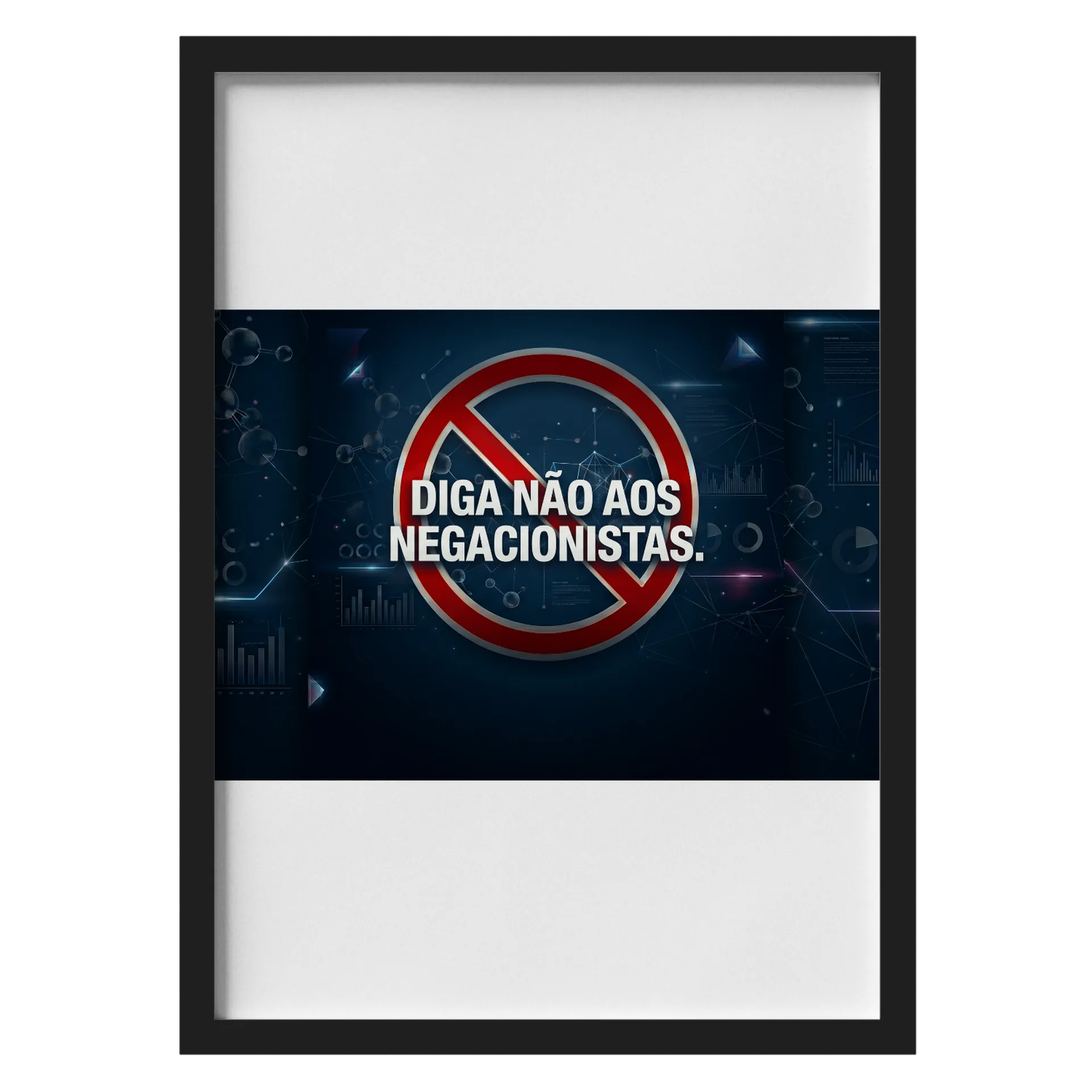 Quadro A3 personalizado - não aos negacionistas de Keren