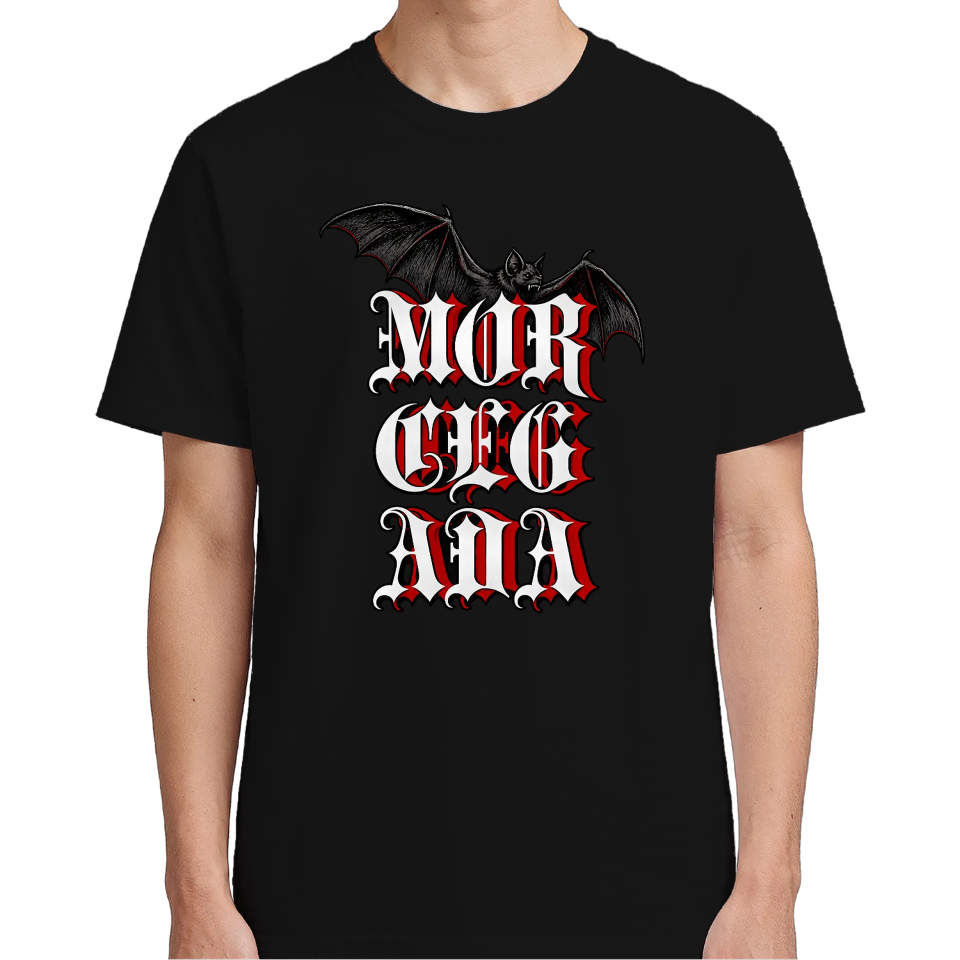 Camiseta Morcegada Gótico Morcego Estampa Tipográfica 100% - Imagem 4