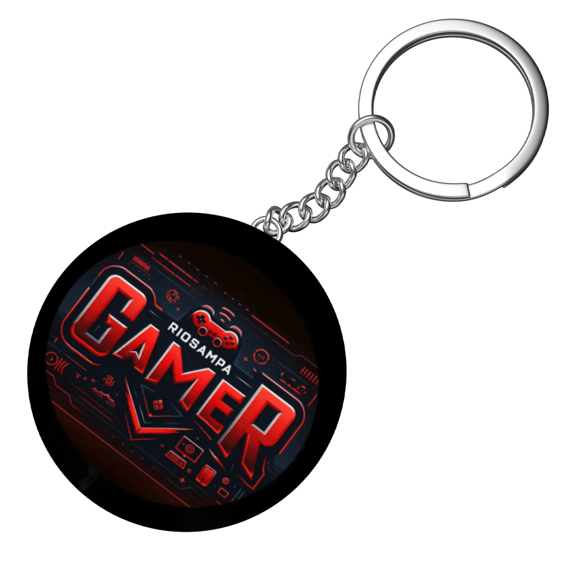 Chaveiro MDF Gamer Riosampa 5x5cm - Imagem 4