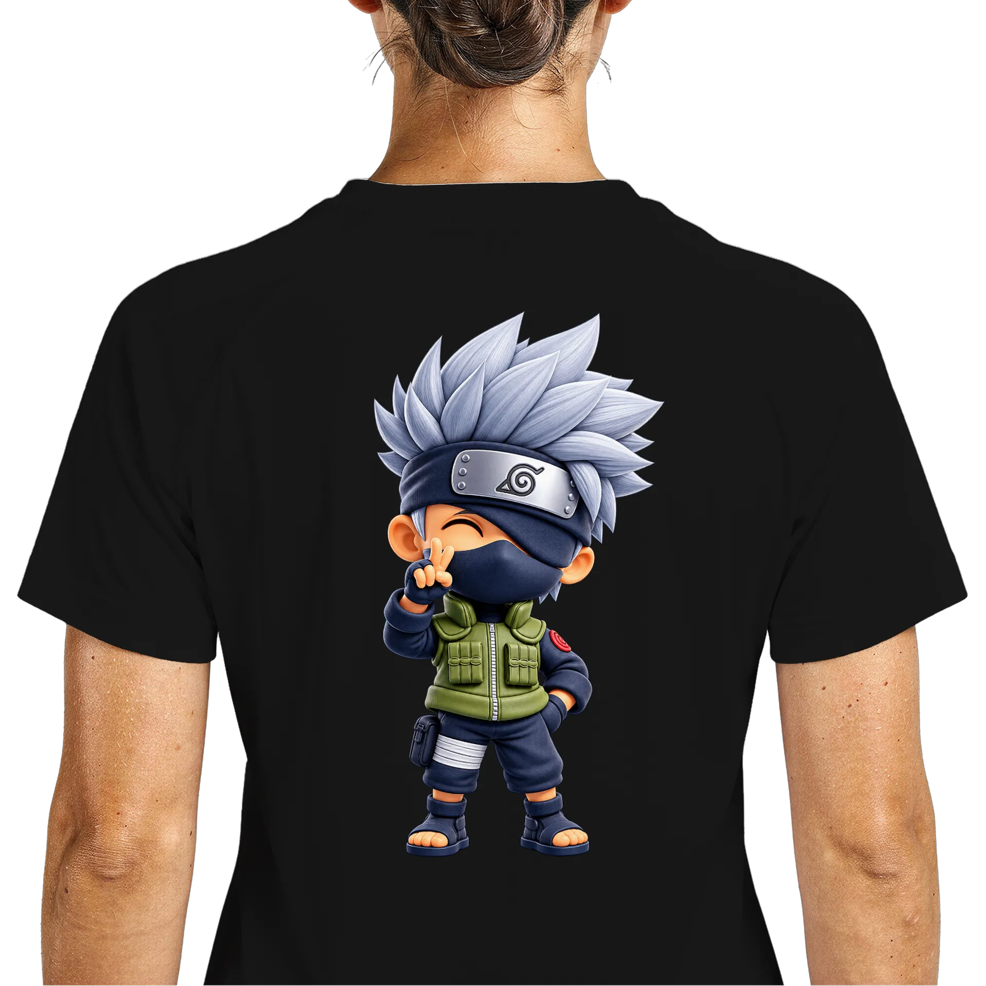 Camiseta Dry Fit Ninja Cabelo Prateado Estilo Cartoon de WEB TV JOAÇABA  — imagem 5 de 6
