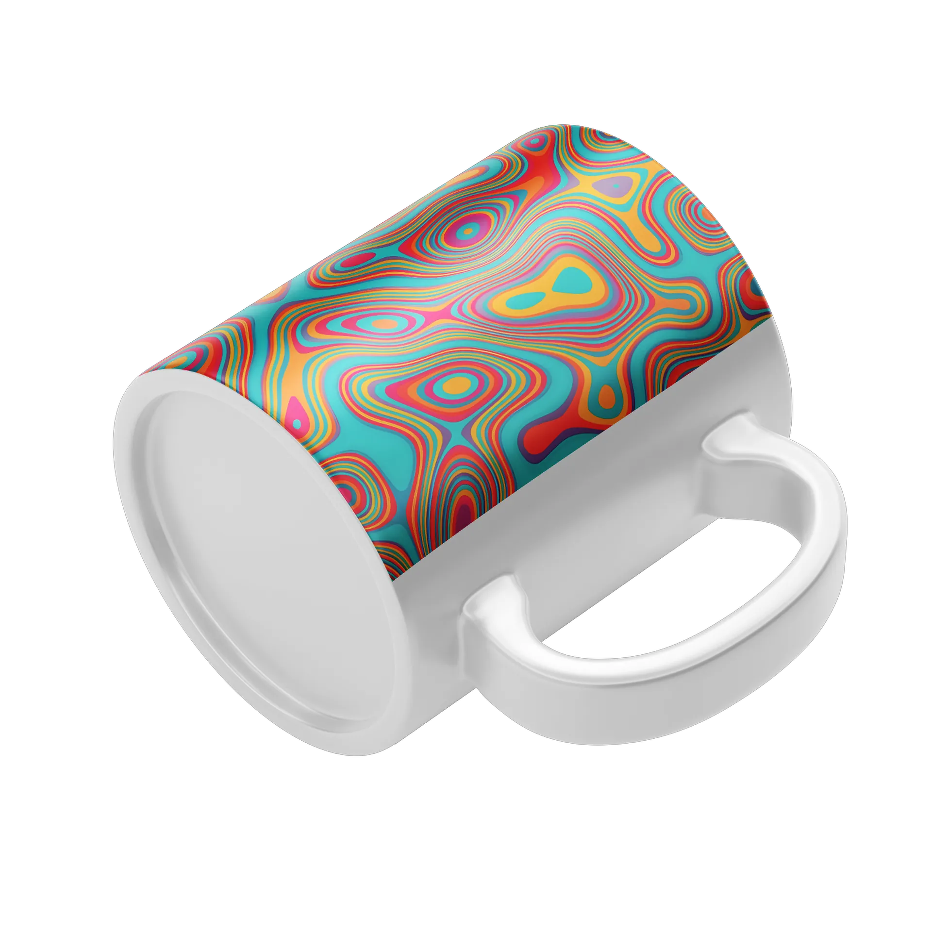 Caneca Estampa Abstrata Colorida 325ml - Imagem 4