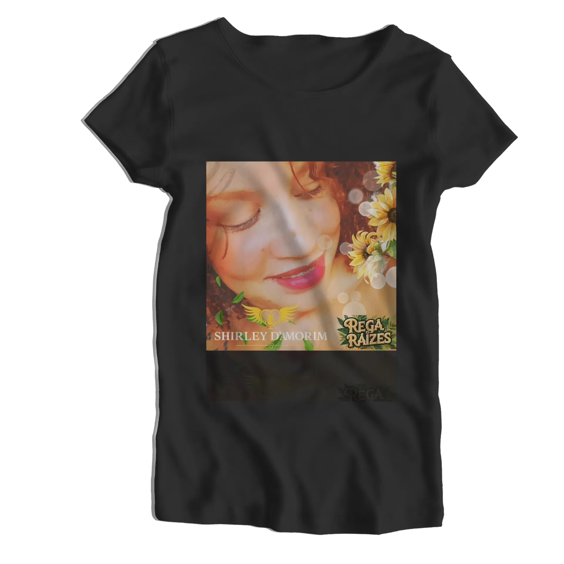 Camiseta Babylook Retrô Flor Aquarela 100% Algodão - Imagem 1