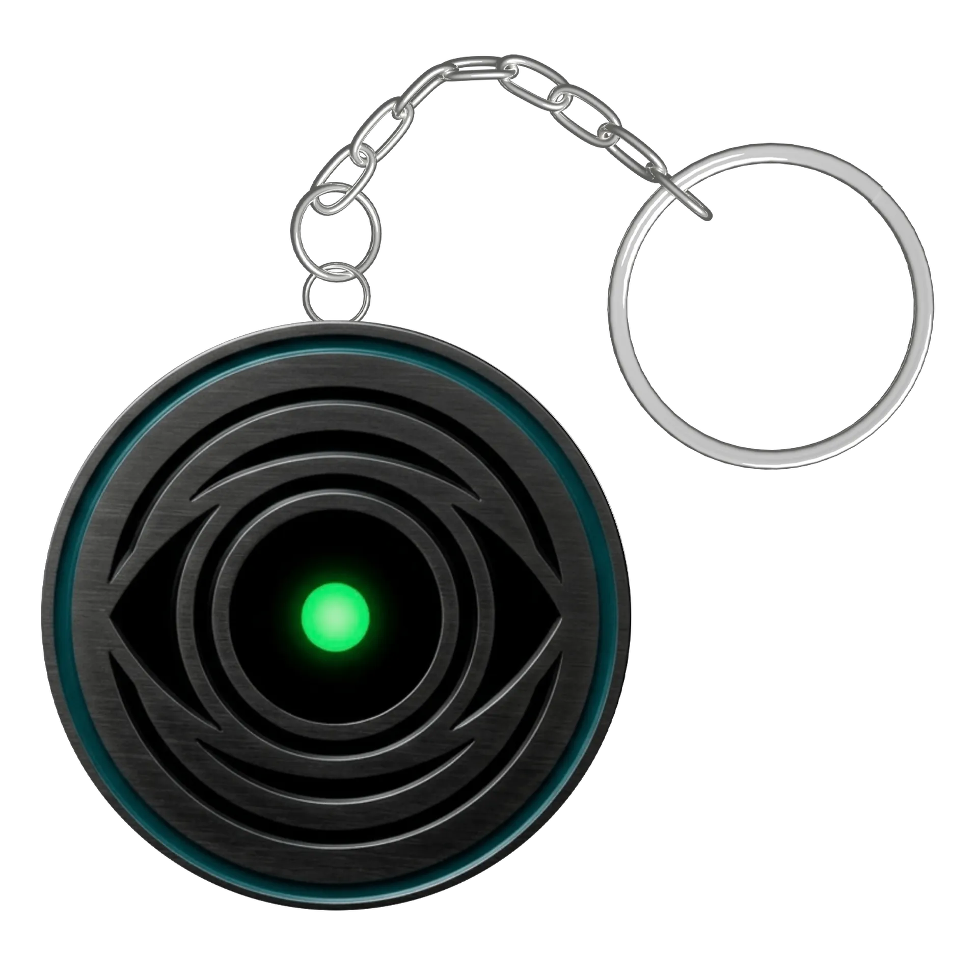 Chaveiro MDF Símbolo de Olho Circular Verde de Kraken Wear — imagem 2 de 3