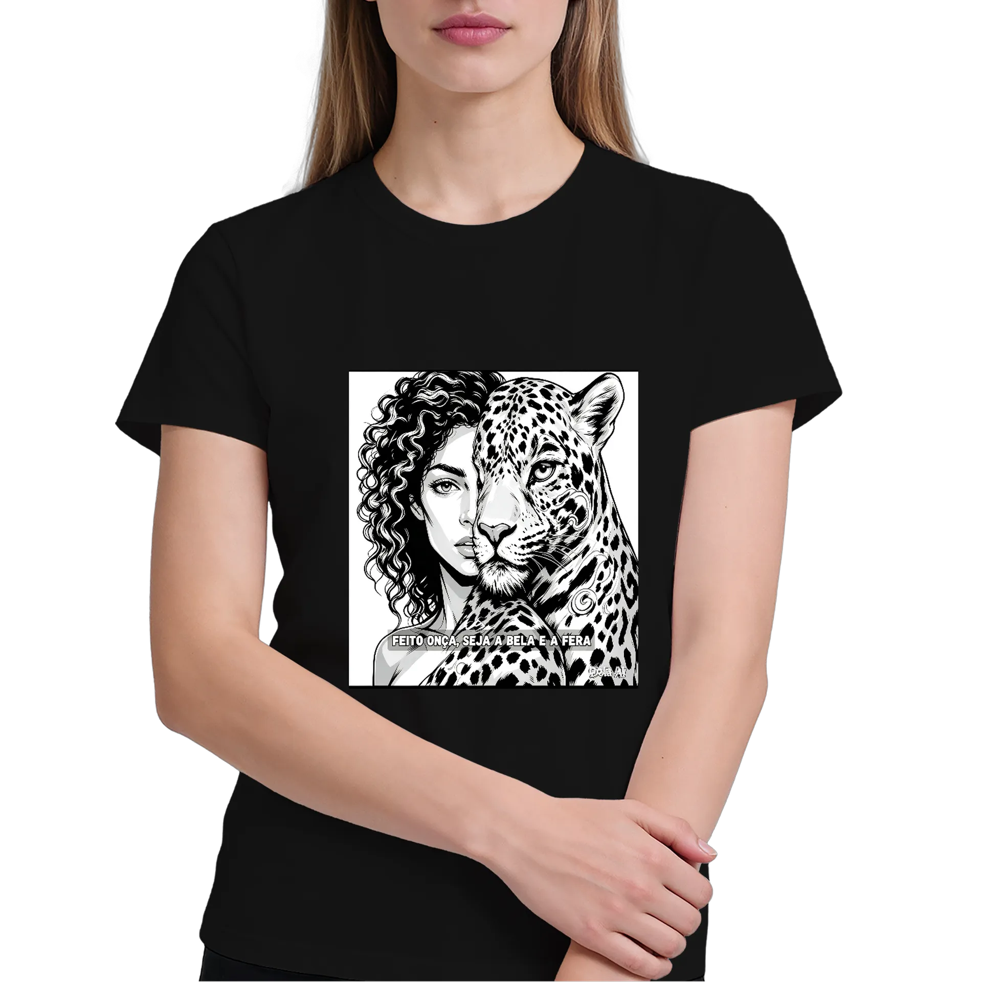 Camiseta Ilustração Rosa Negra 100% Algodão - Imagem 4