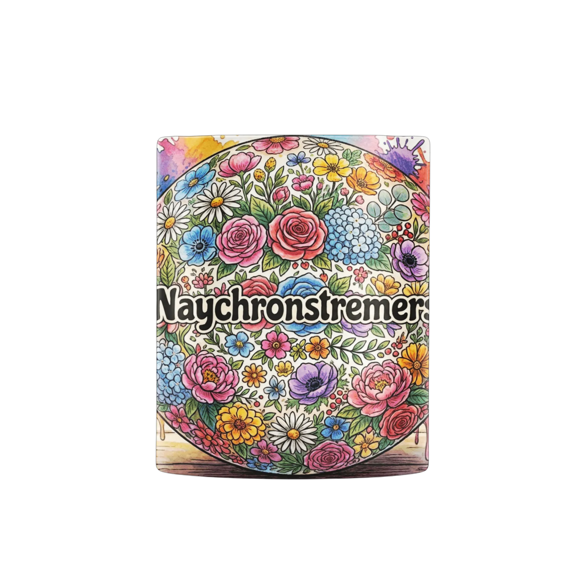 Caneca Naychronstreamers Floral Colorida 325ml - Imagem 2
