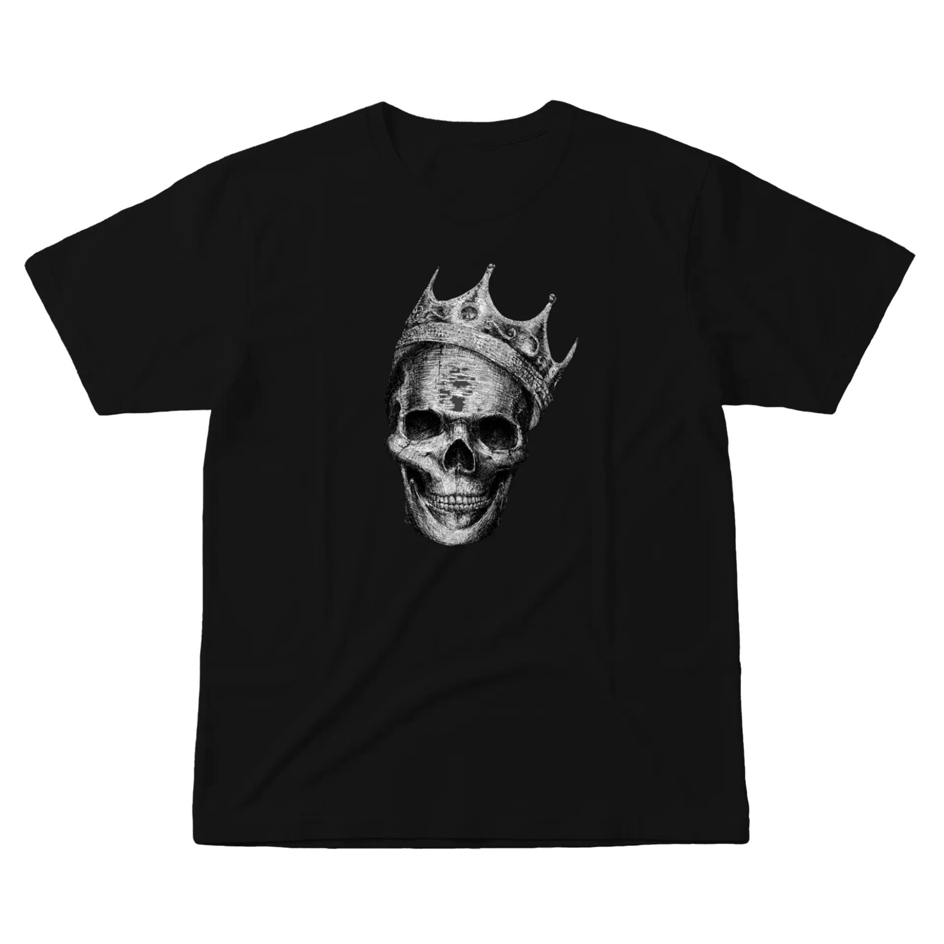 Camiseta Caveira com Coroa 100% Algodão - Imagem 1