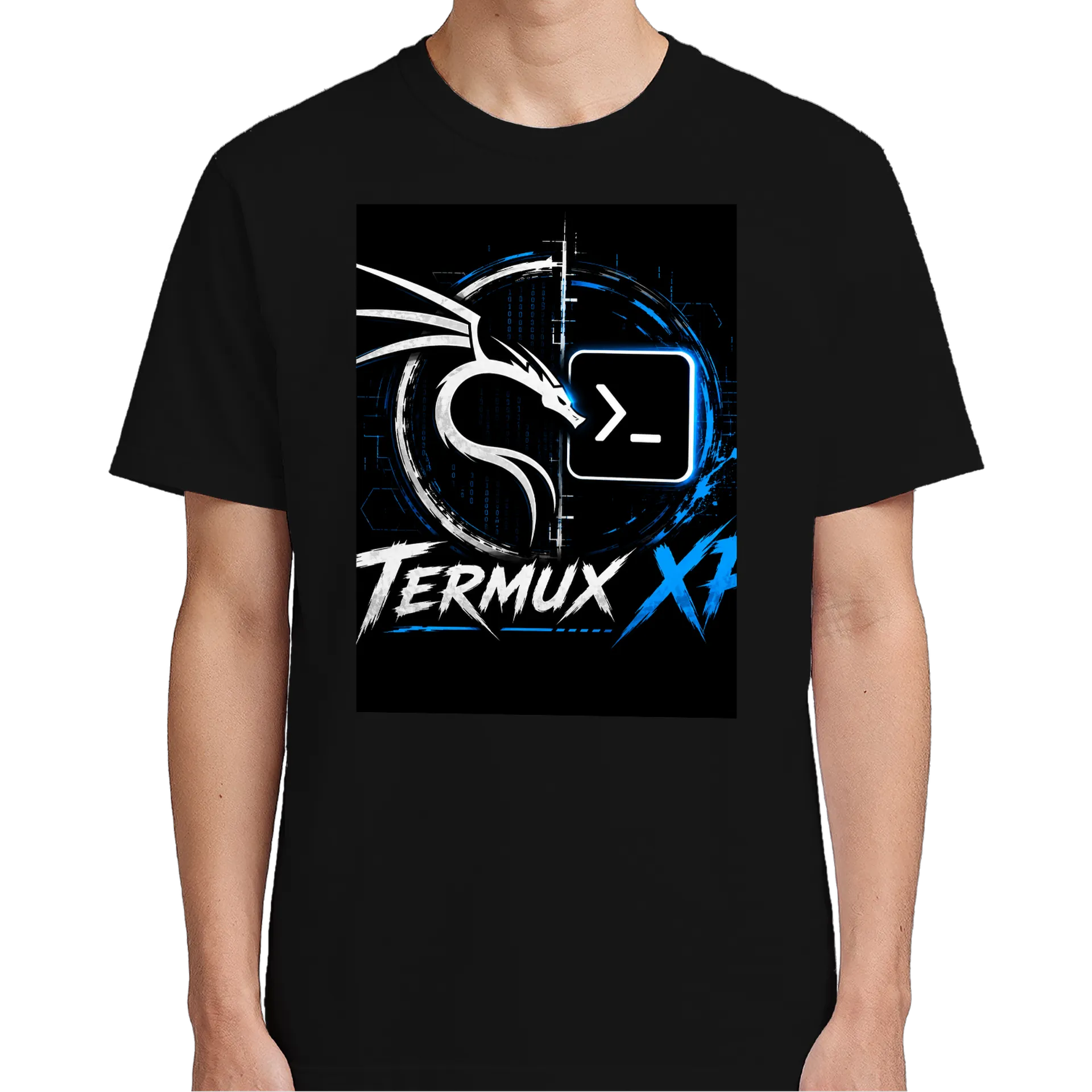 Camiseta Dragão Termux XP 100% Algodão Preto - Imagem 5