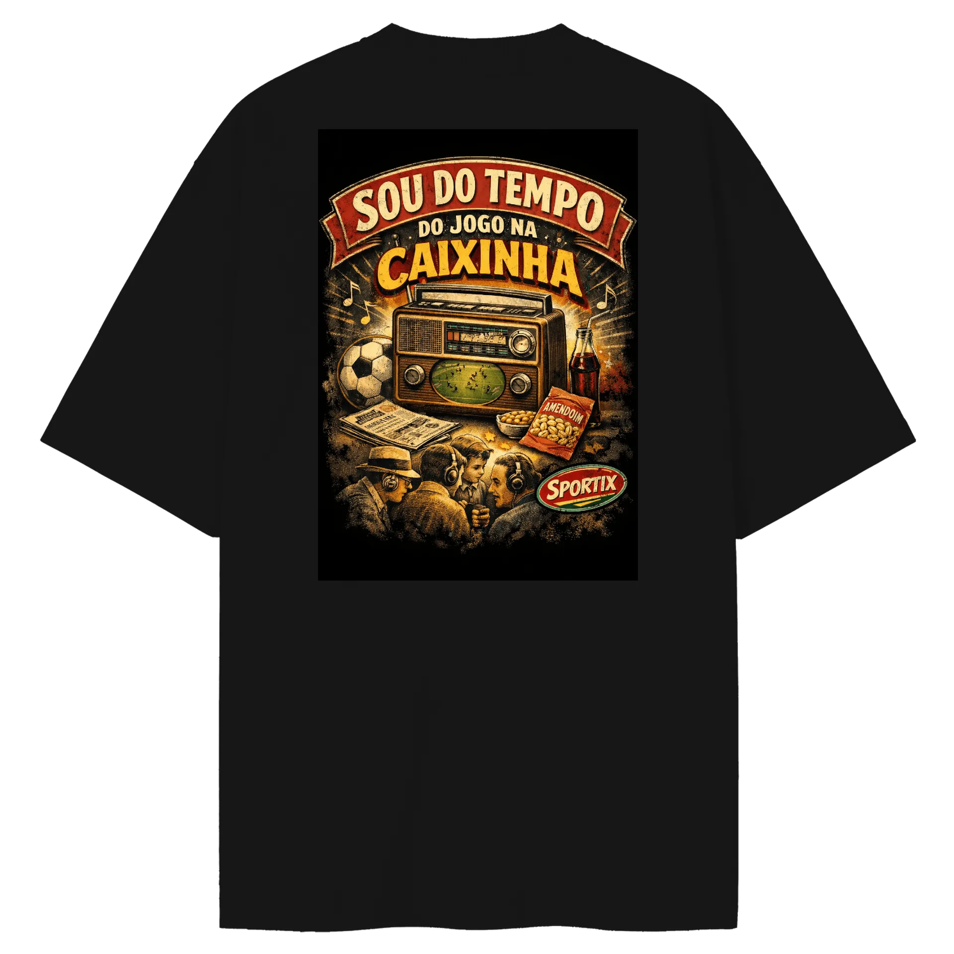 Camiseta Oversized - SOU DO TEMPO DO JOGO NA CAIXINHA - Imagem 2