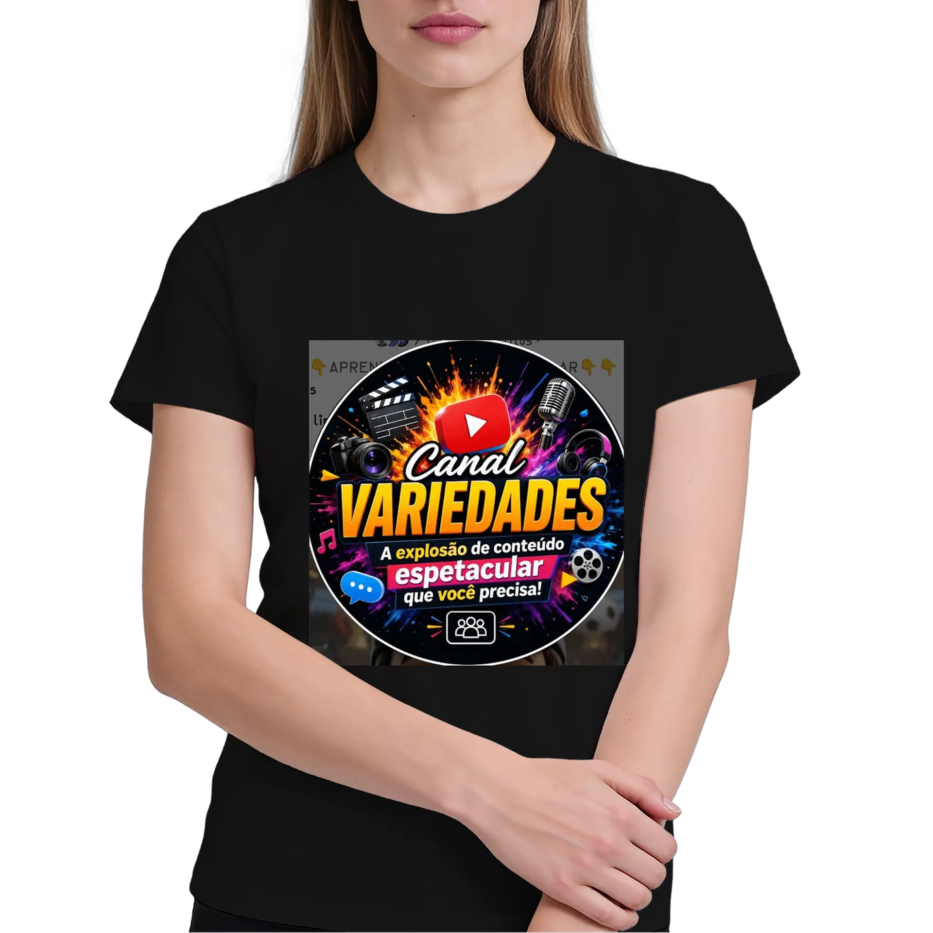 Camiseta personalizada de Canal Variedades  — imagem 3 de 6