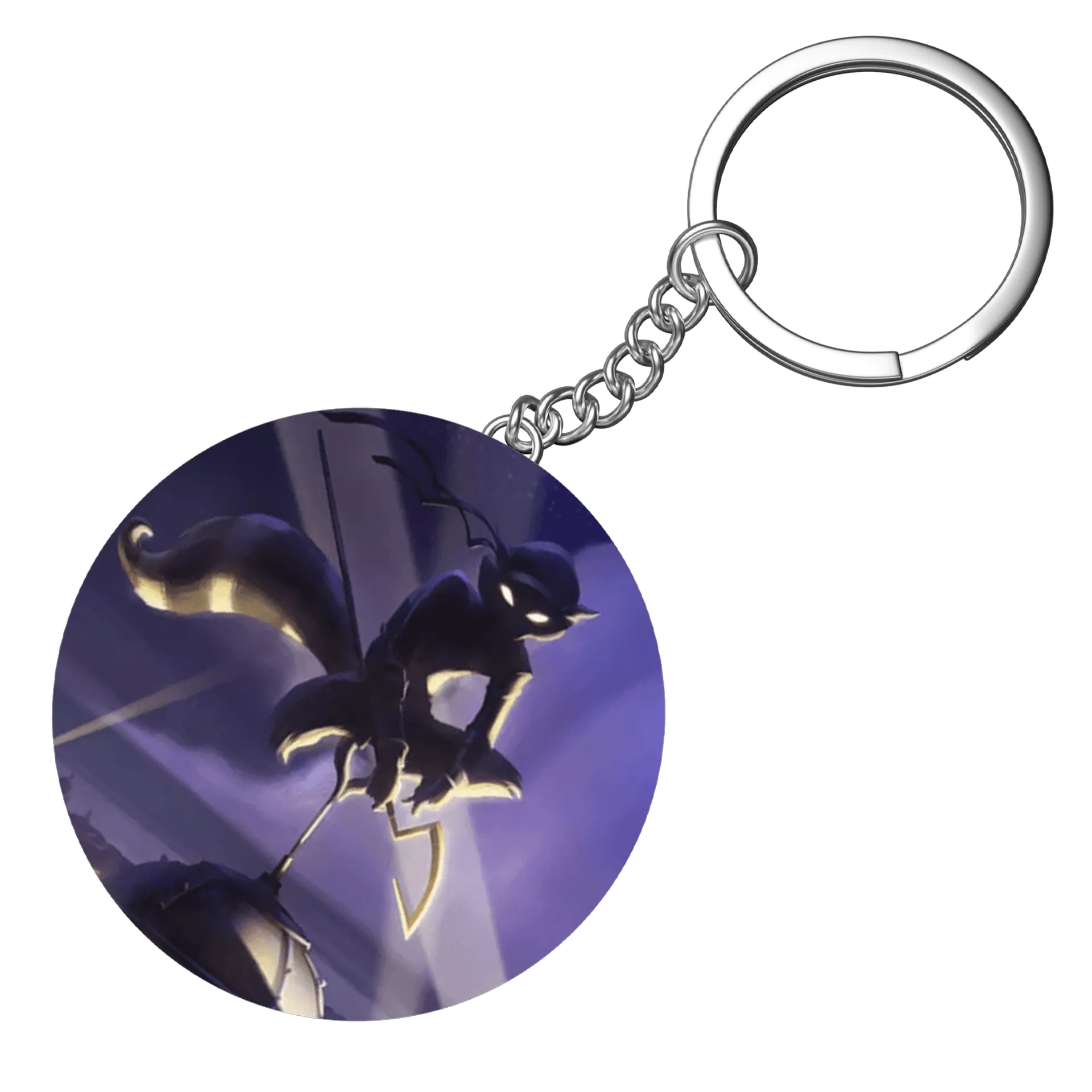 Chaveiro MDF Personagem Silhueta Noturna 5x5cm - Imagem 4