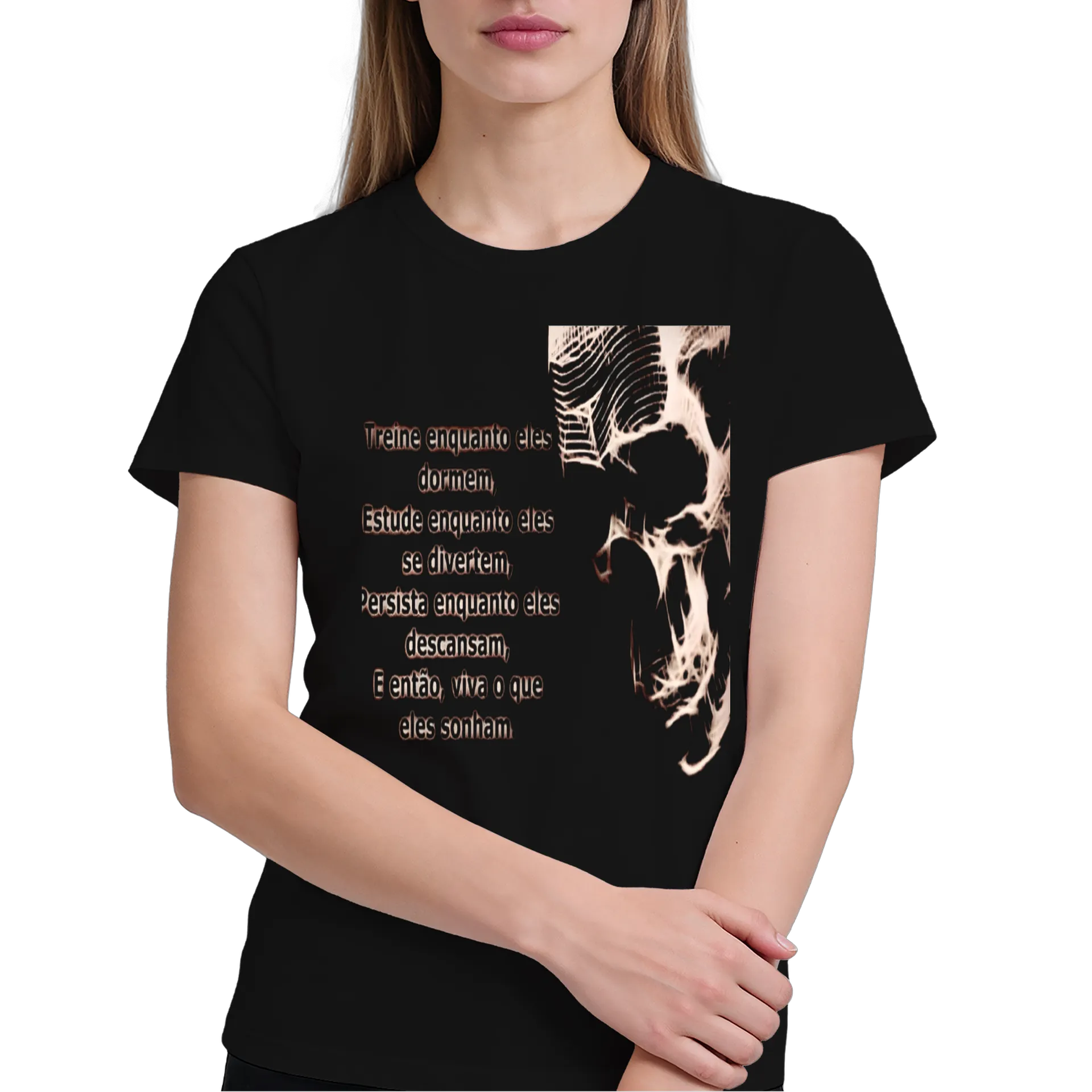 Camiseta Tipográfica Frase Motivacional em Tons Terrosos - Imagem 3