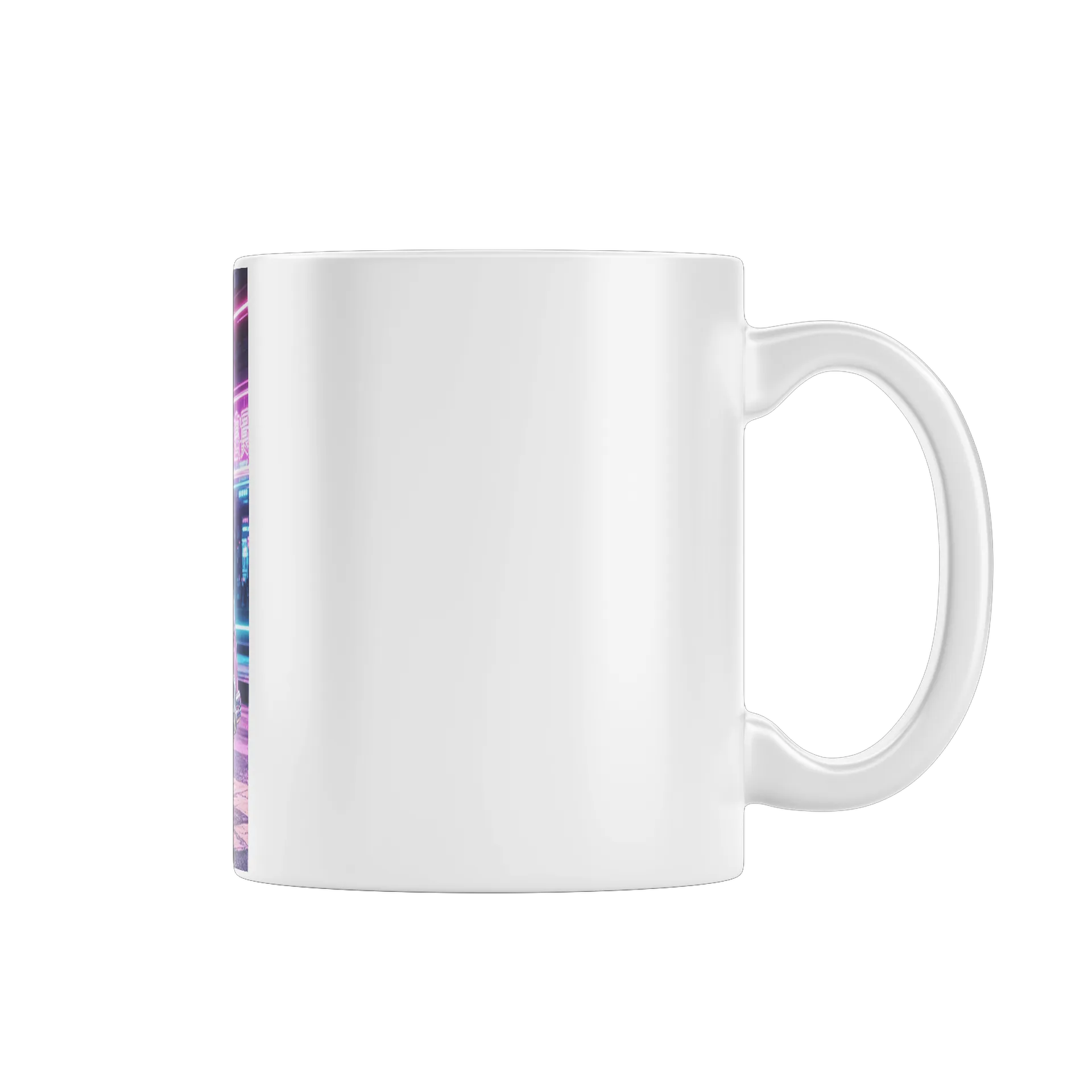 Caneca Porcelana Carro Clássico Rosa 325ml - Imagem 1