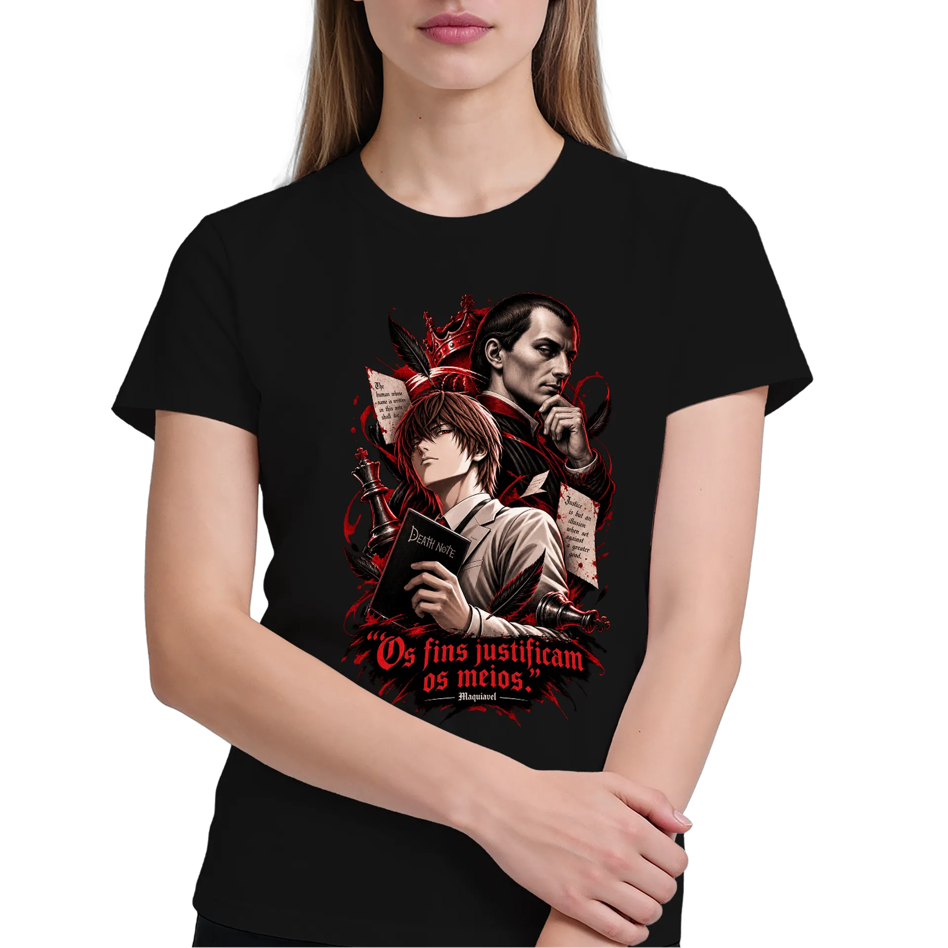 Camiseta Kira e Maquiavel  de Lpandoca — imagem 3 de 6
