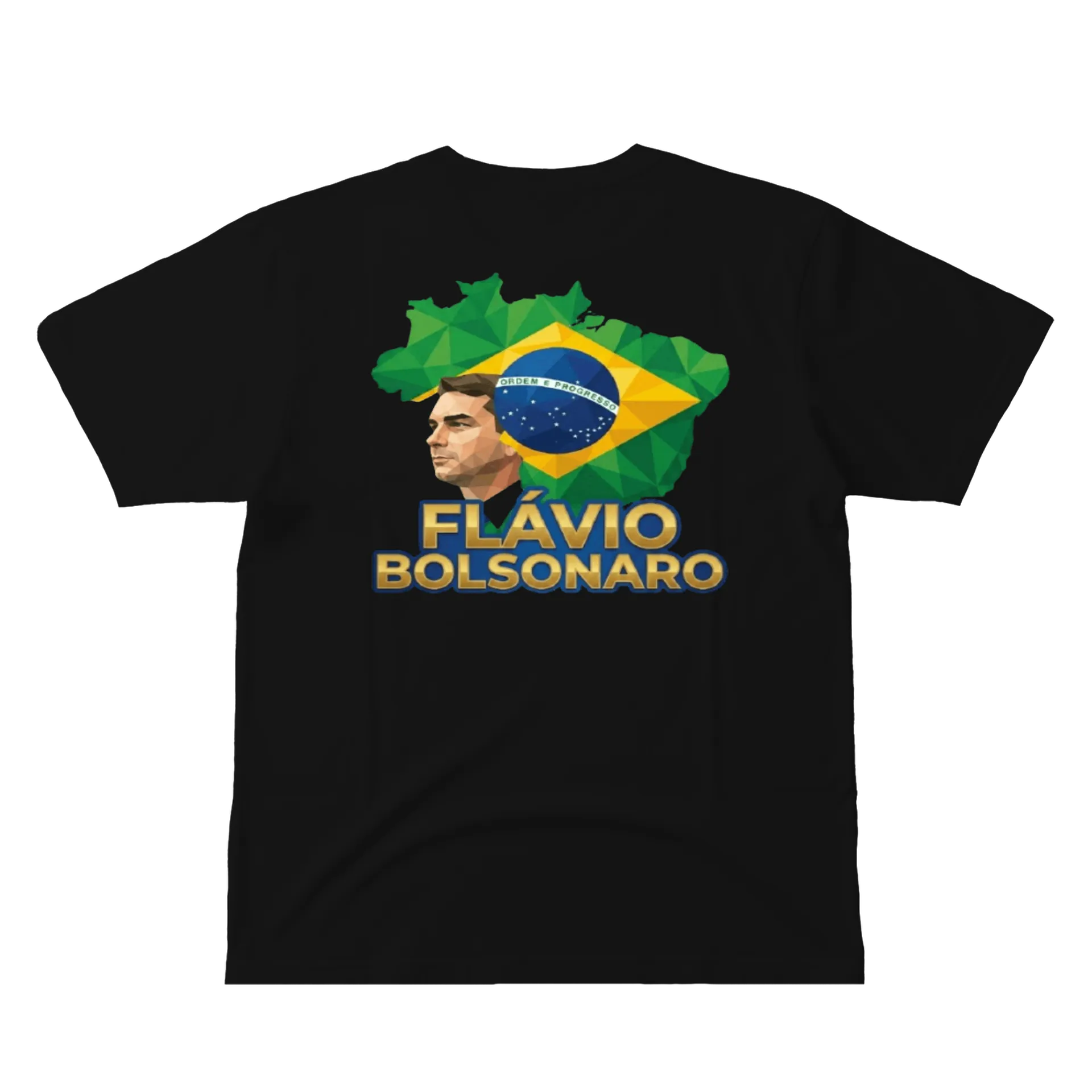 Camiseta Bandeira Do Brasil Frente Bolsonaro 100% Algodão - Imagem 3