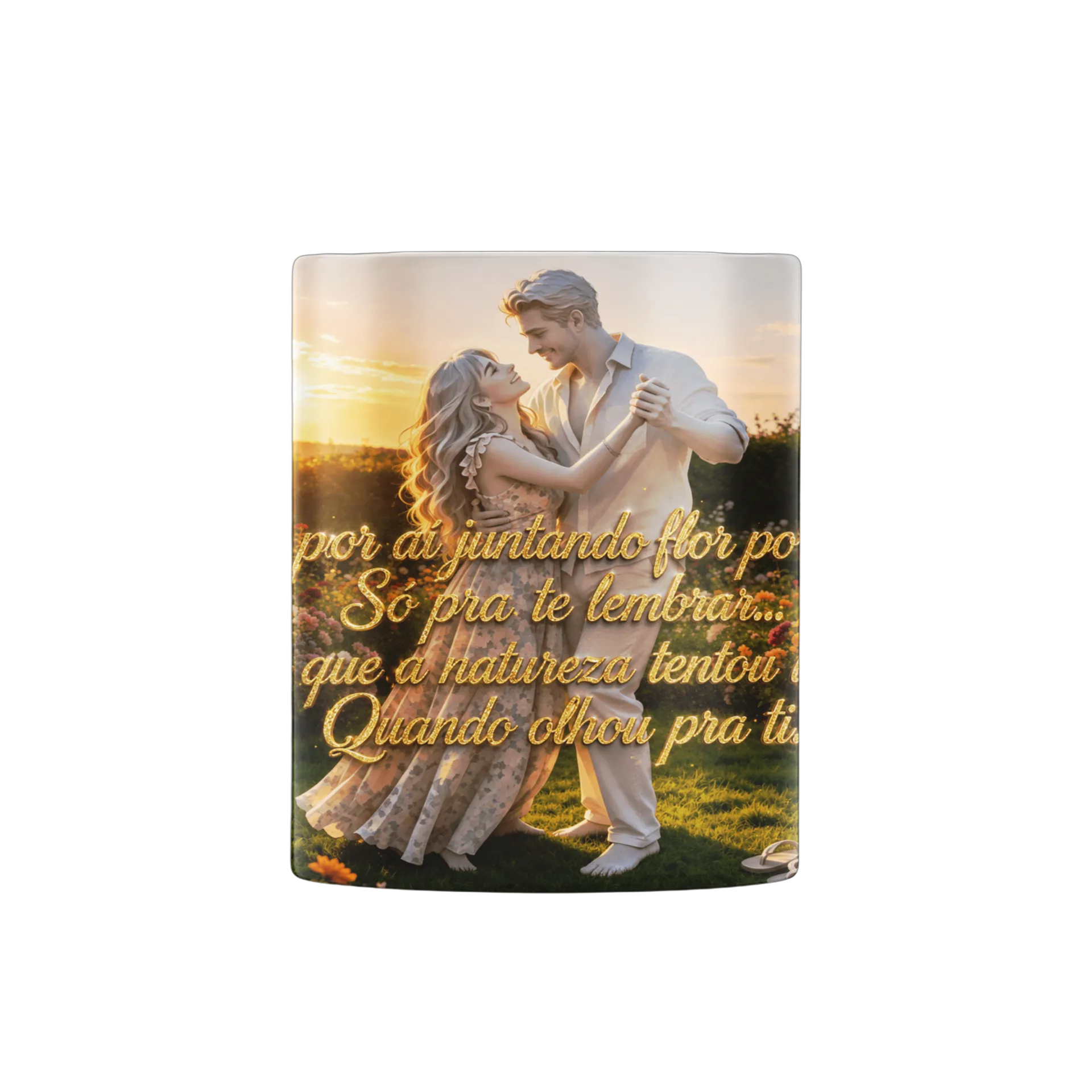 Caneca Porcelana Amor Floral 325ml - Imagem 2