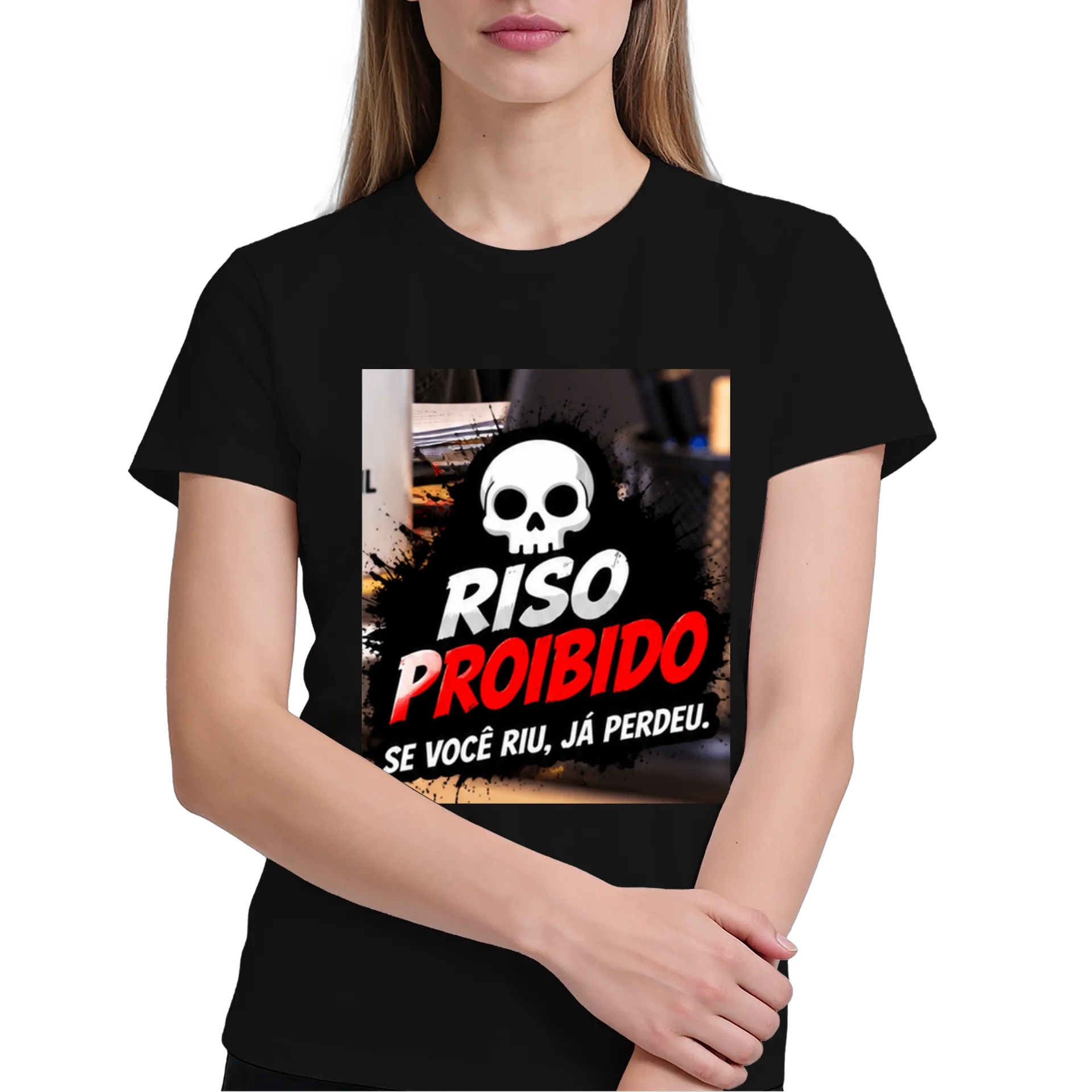 Camiseta Branco Estampa Rivaldo Proibido 100% Algodão - Imagem 3