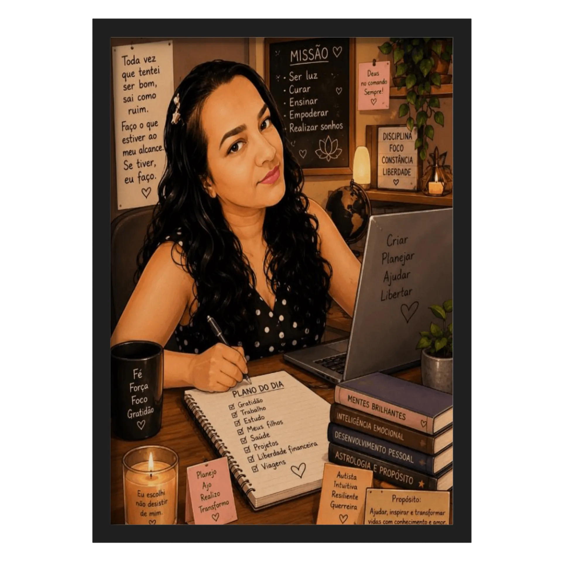 Quadro A3 personalizado Com Vidro de adrianna — imagem 1 de 3