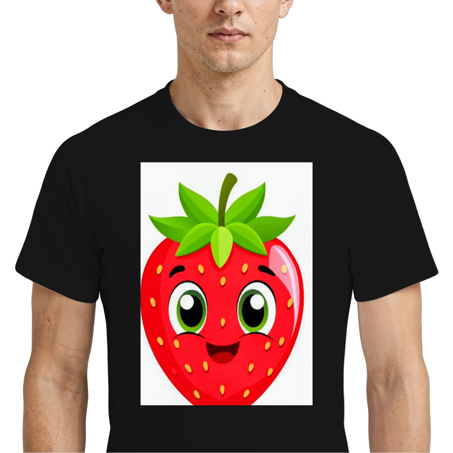 Camiseta Dry Fit Morango Cartoon Respirável 100% Poliéster - Imagem 4