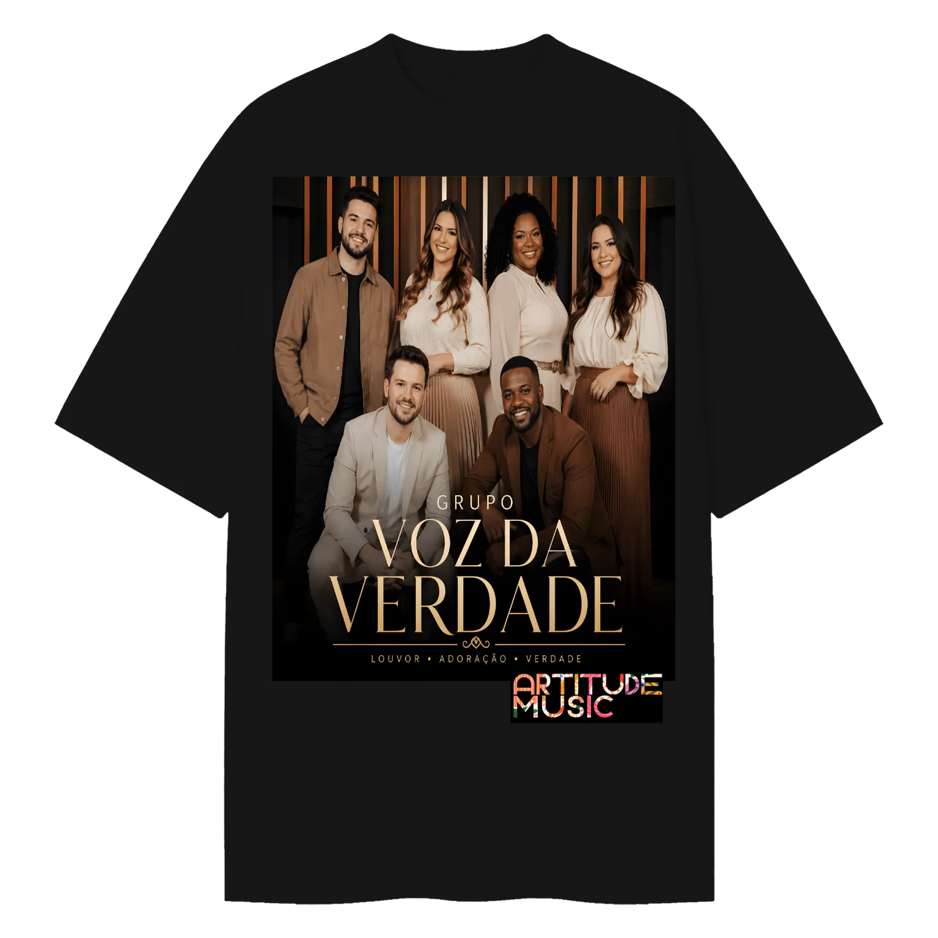 Camiseta Oversized Grupo Voz da Verdade Tipográfica Art - Imagem 1