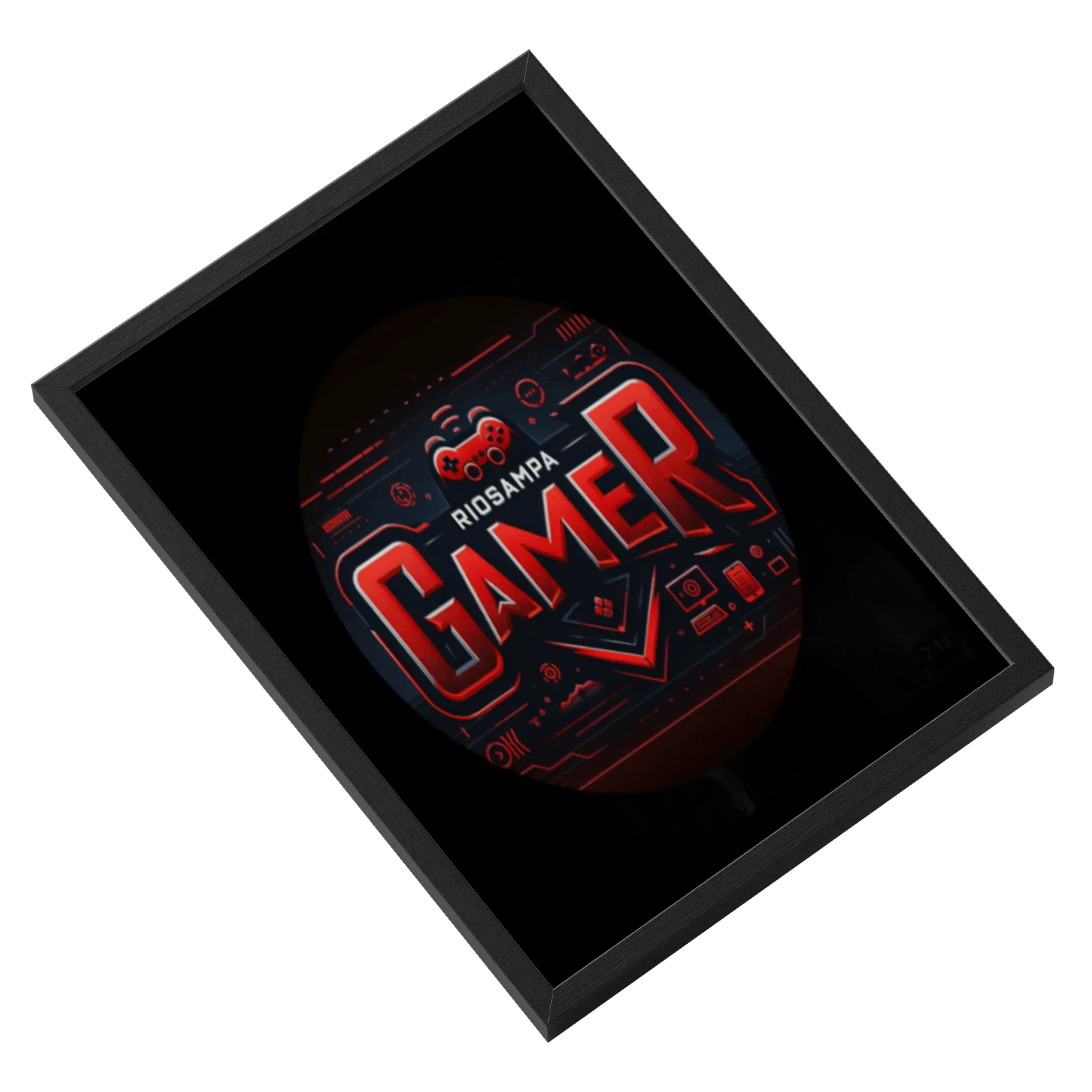 Quadro Gamer Riosampa MDF e Vidro A3 de RioSampa Gamer 